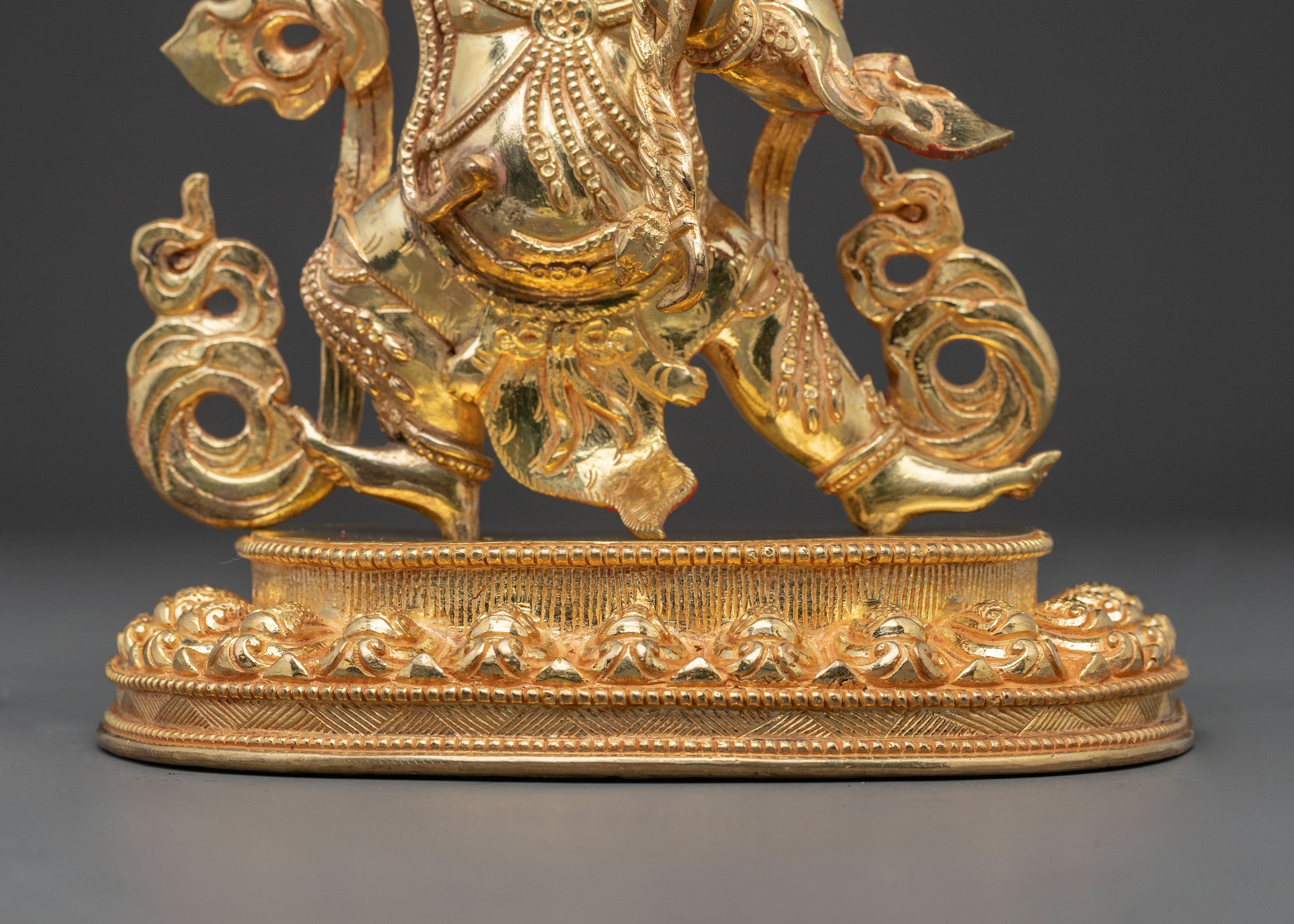 Vajrapani Bodhisattva Strength Statue - Gilded Copper Art