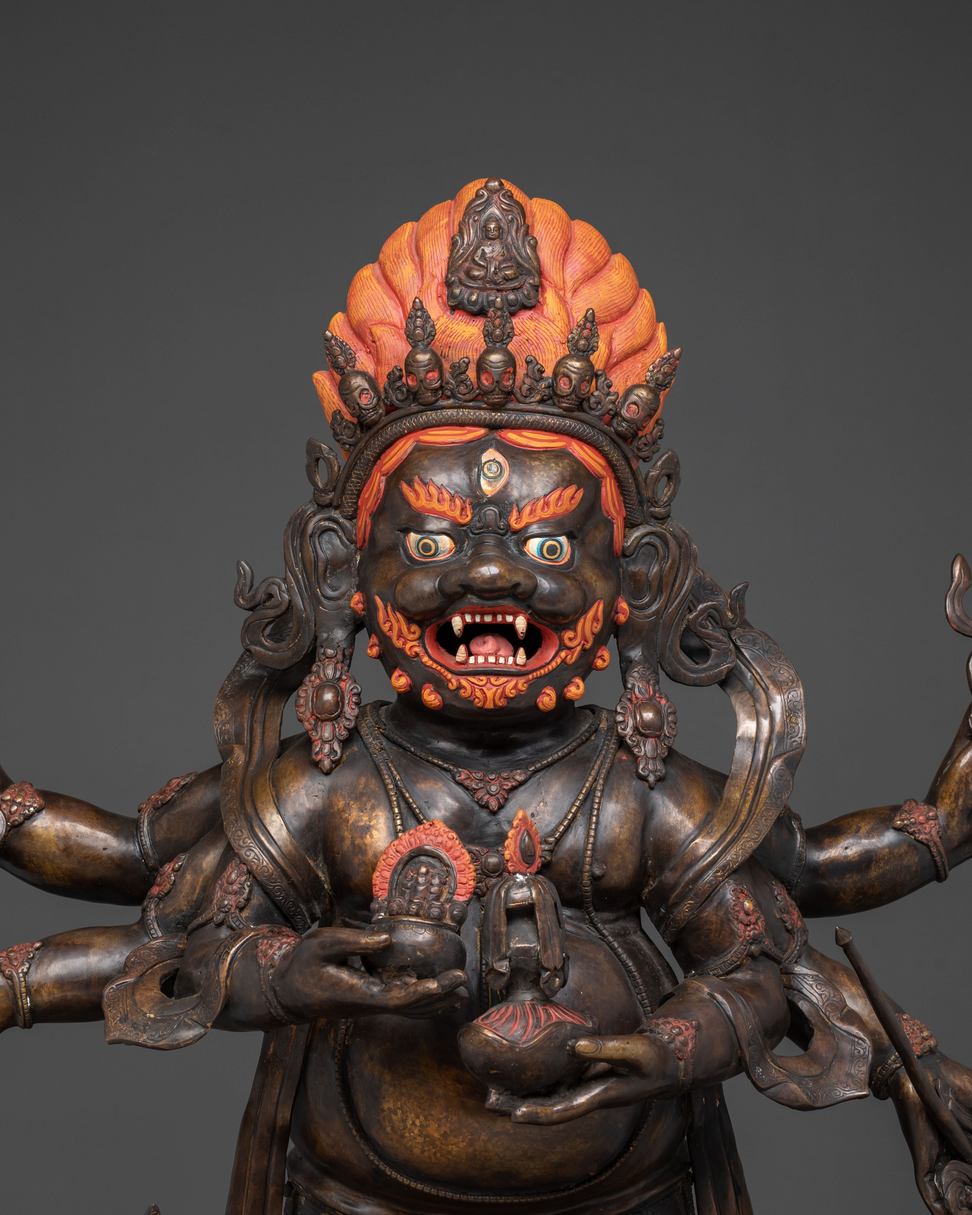 White Mahakala Statue | Tibetan Buddhist Protector
