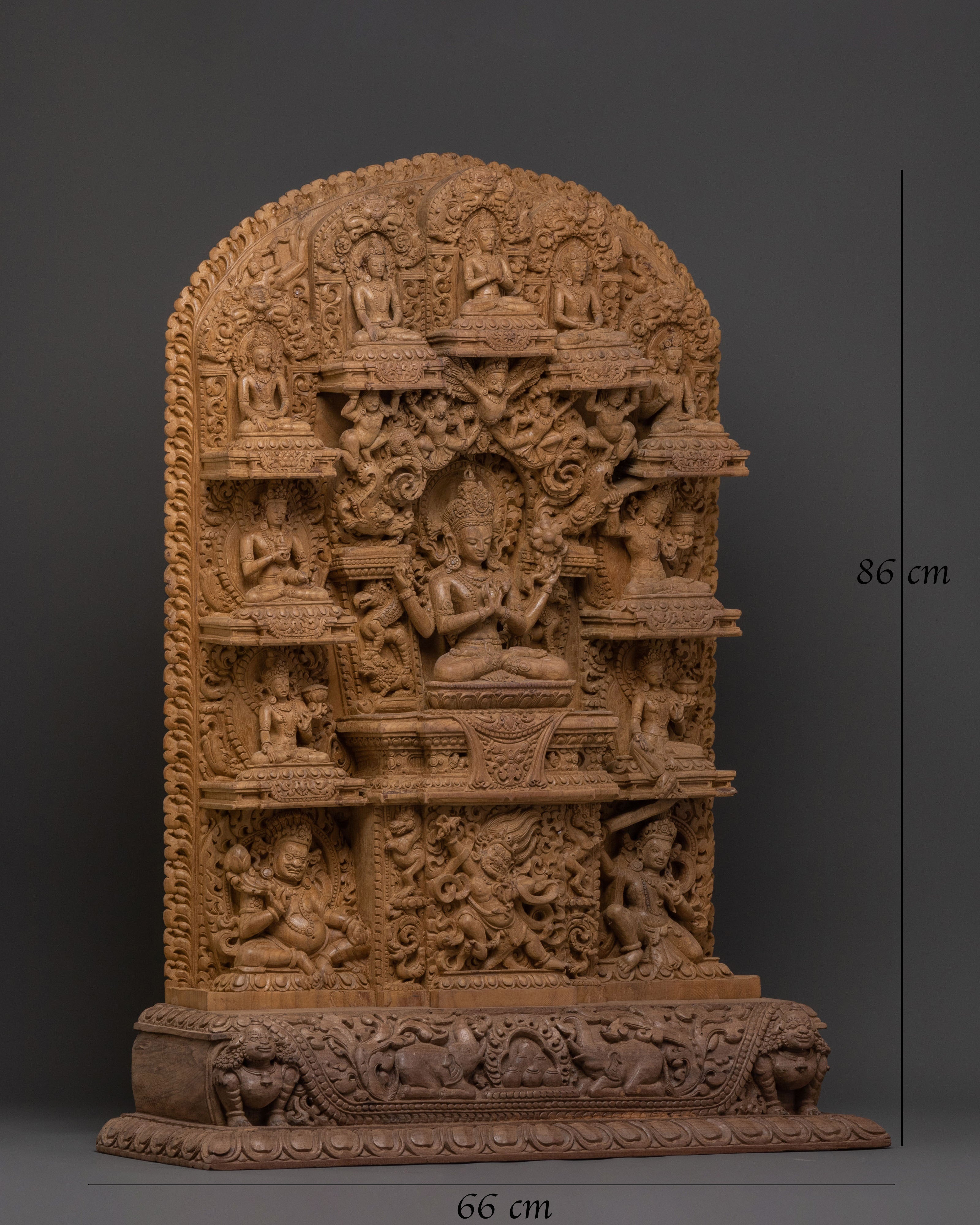 Lokeshvara Wooden Statue | Spiritual Decor