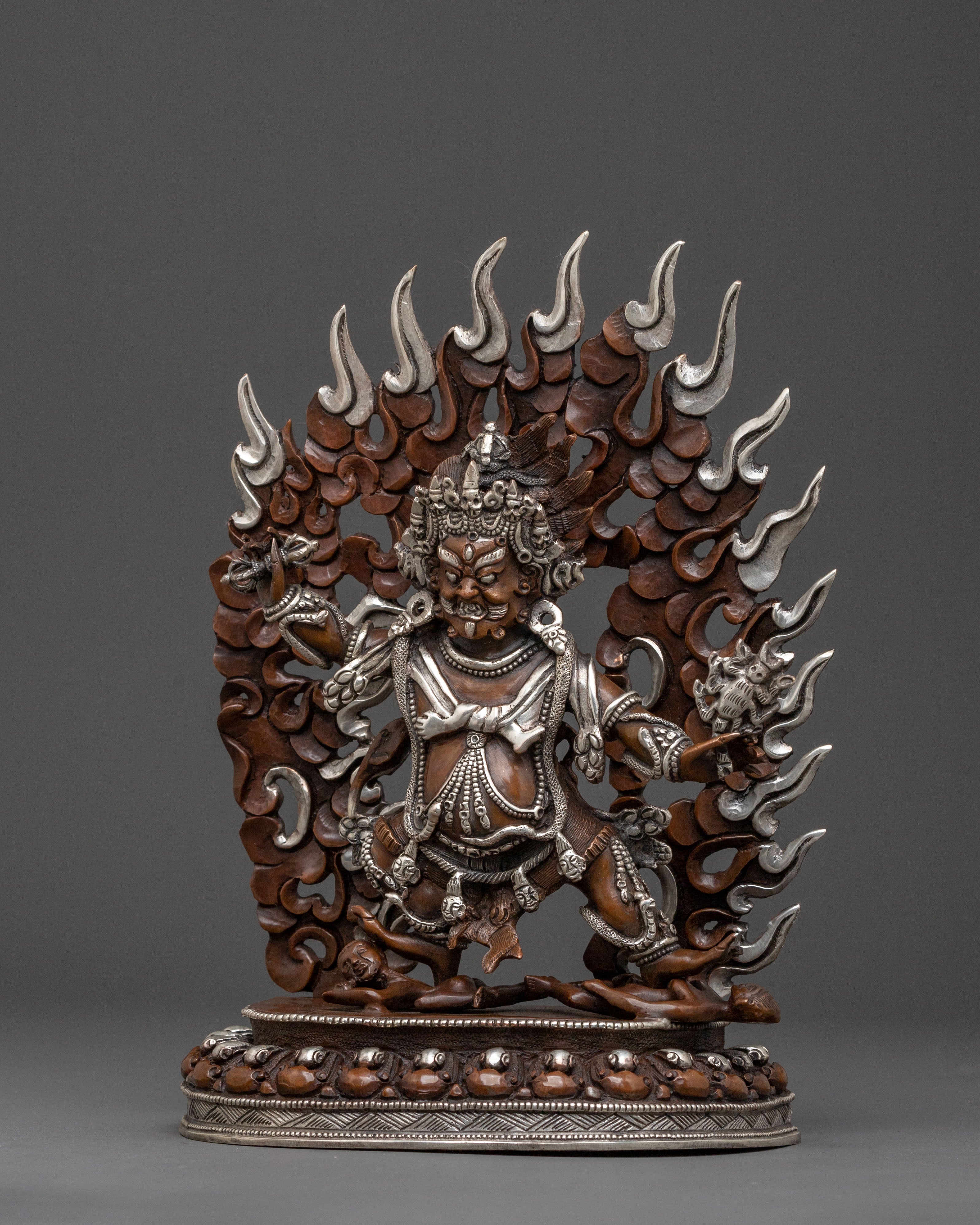 Guru Drakpo Protector Statue | Oxidized Copper Figure
