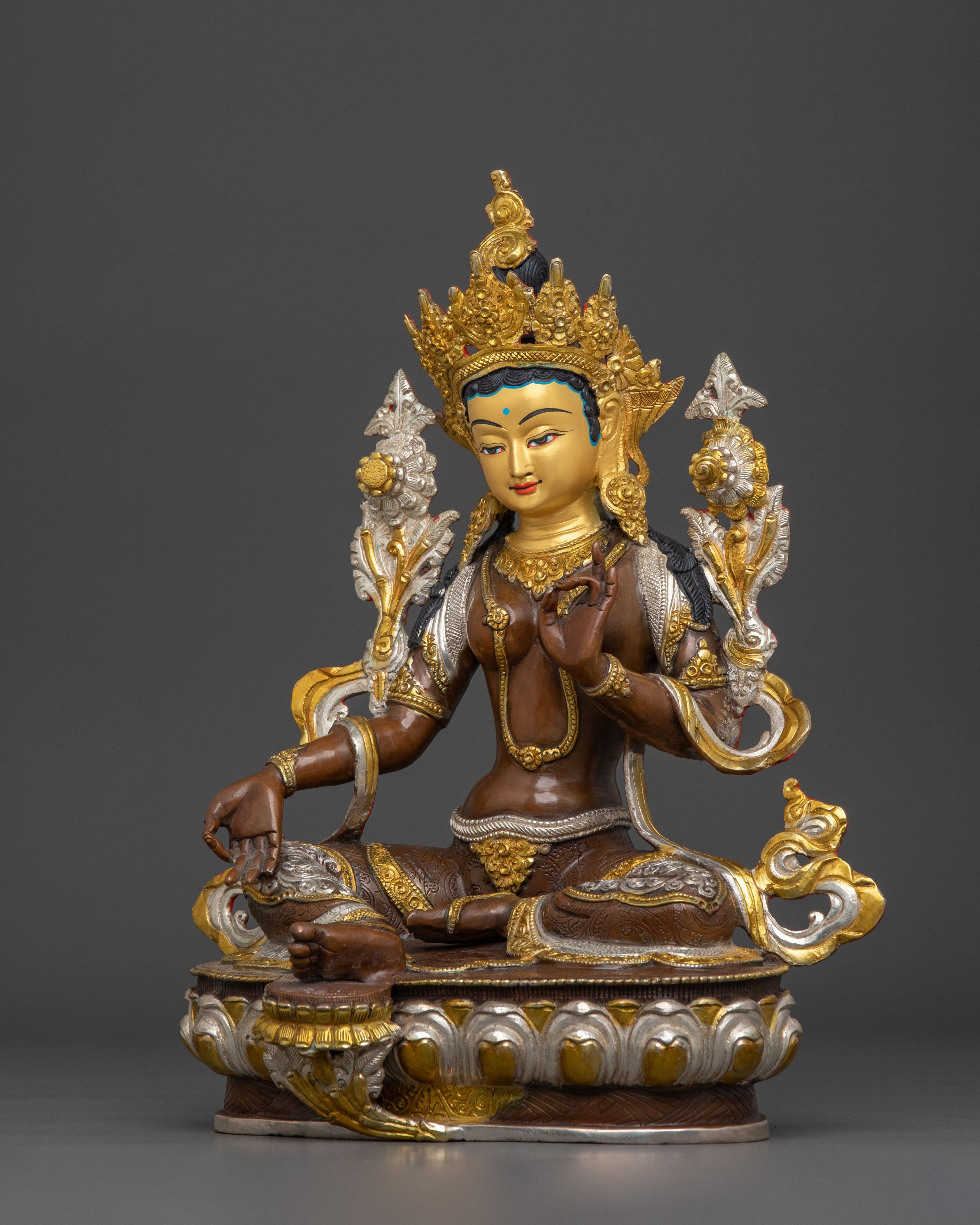 Green Tara Buddhist Guardian Statue | Sacred Protector and Guide to Liberation