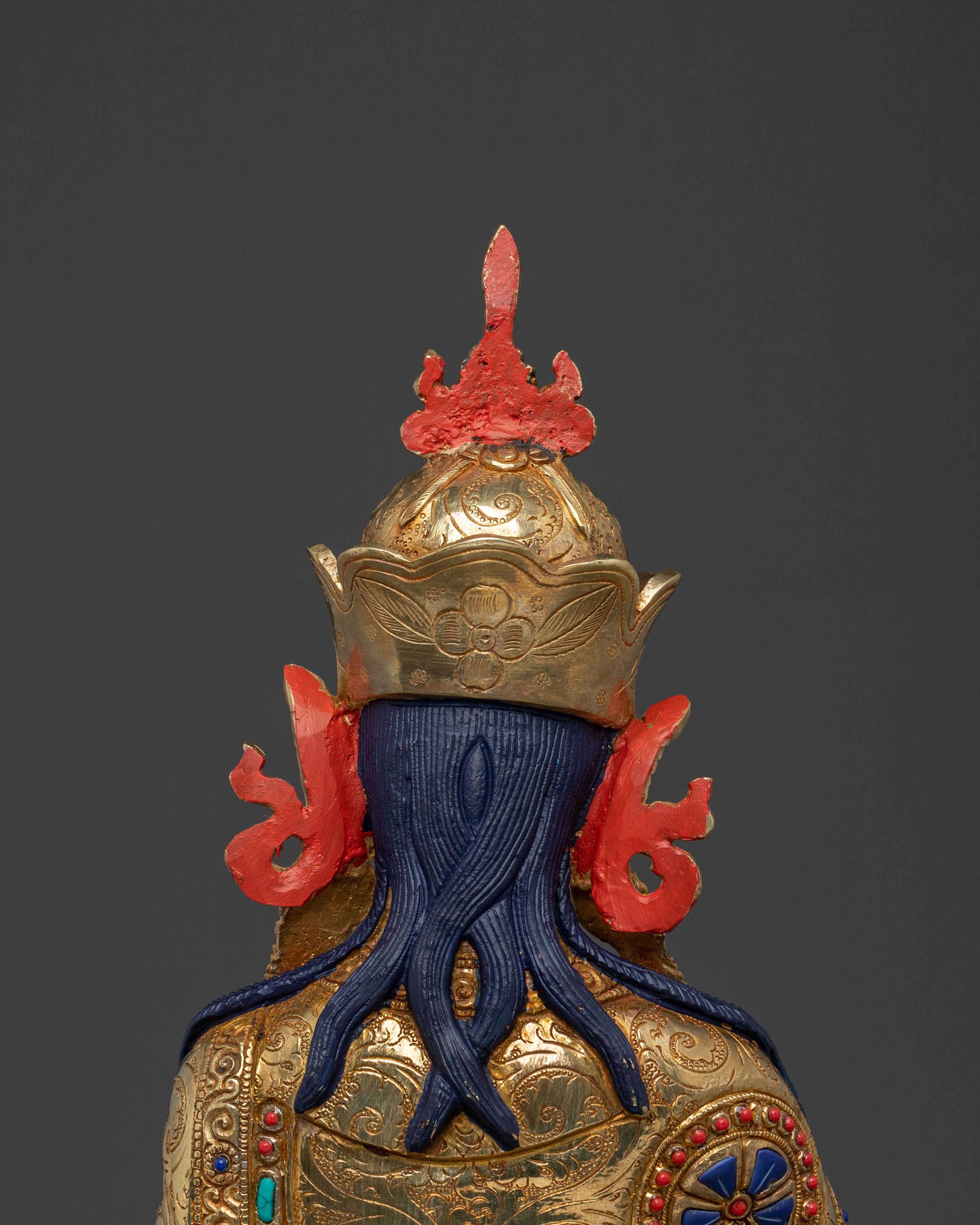 Tibetan Guru Rinpoche Sculpture: Wisdom Figurine