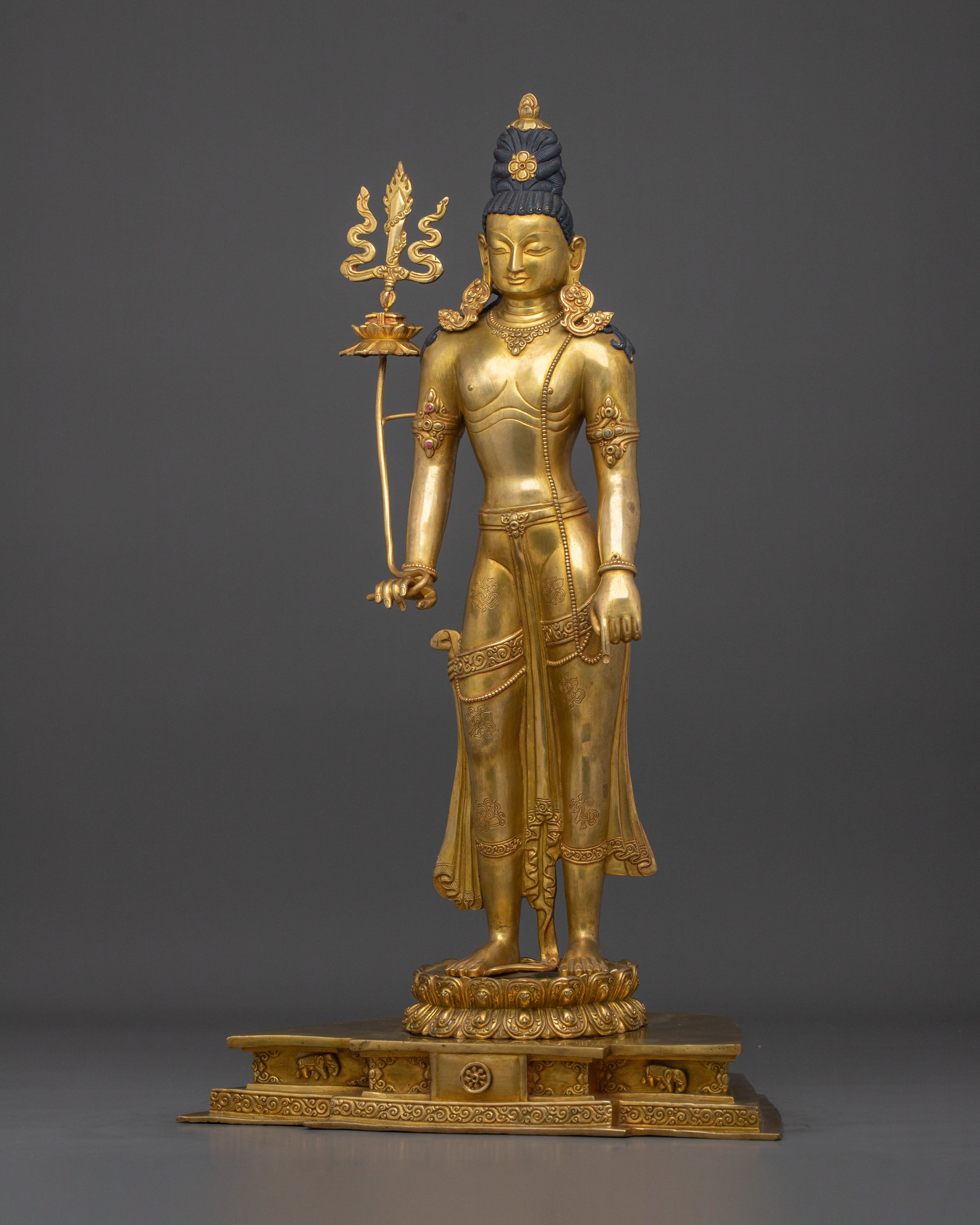 Standing Lokeshwor Shrine Statue | Altar Home Decor