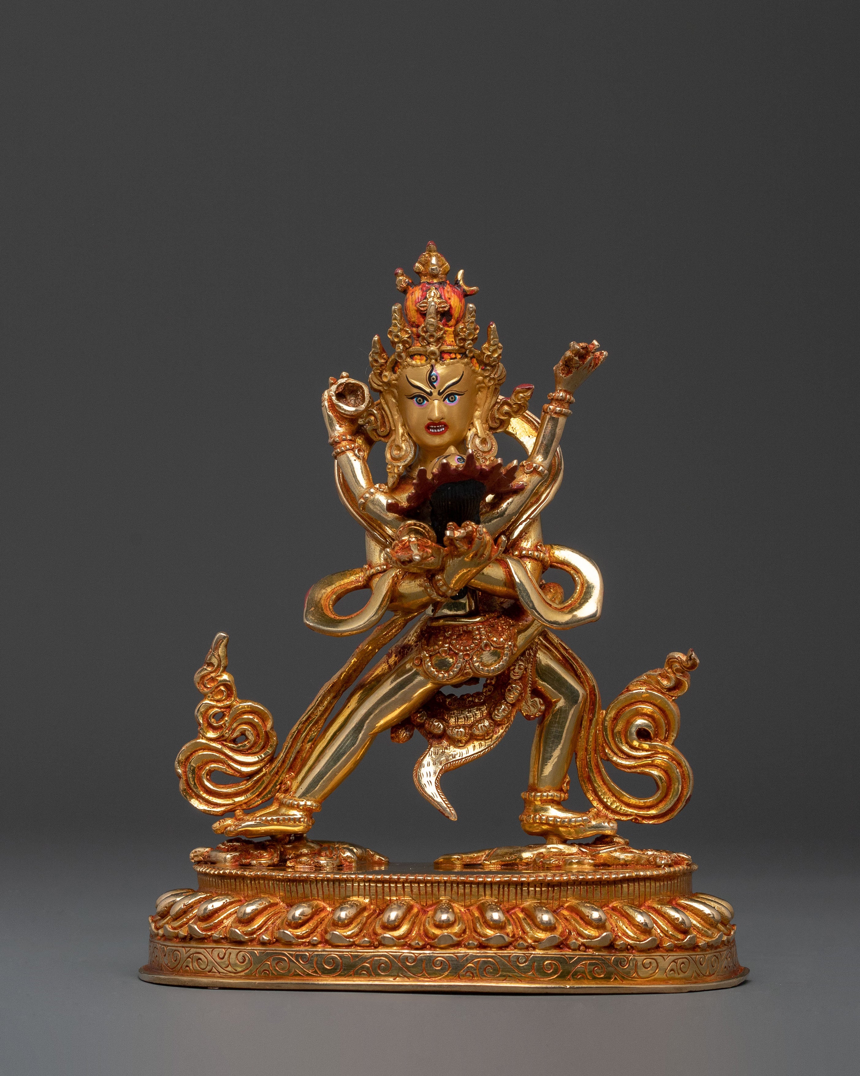 Chakrasamvara Sacred Golden Statue | Home Decor