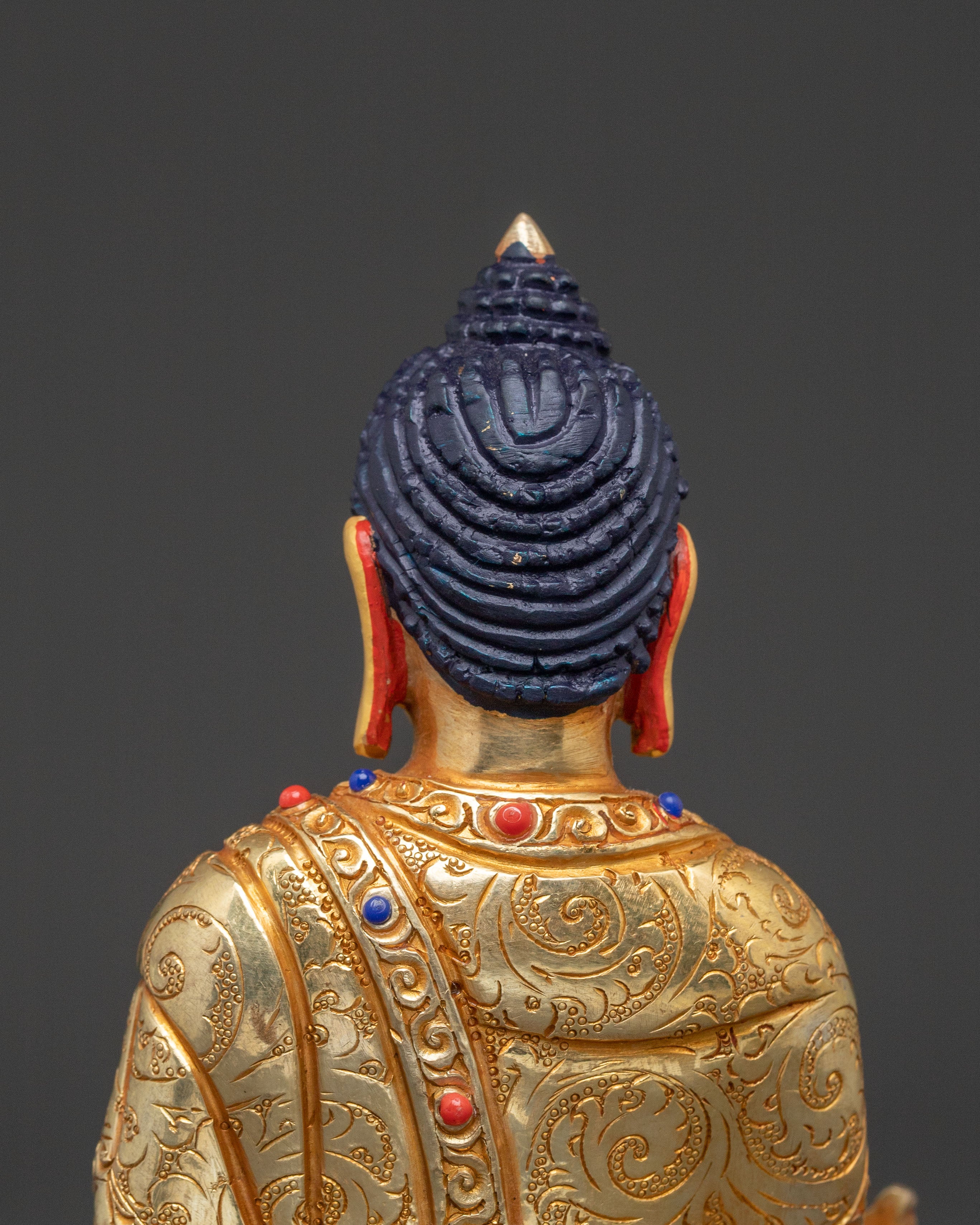 Bhaisajyaguru Enlightenment 24K Gold Gilded Sculpture