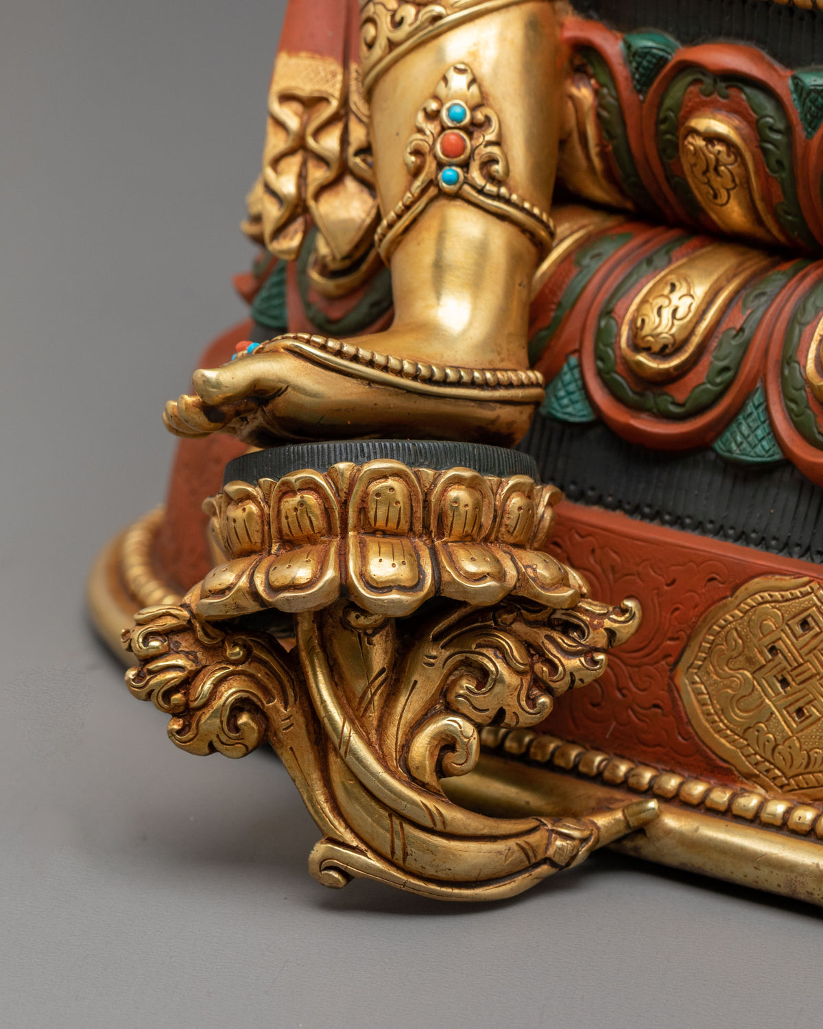 Tikshna Manjushri: 24K Gold Gilded Copper Statue