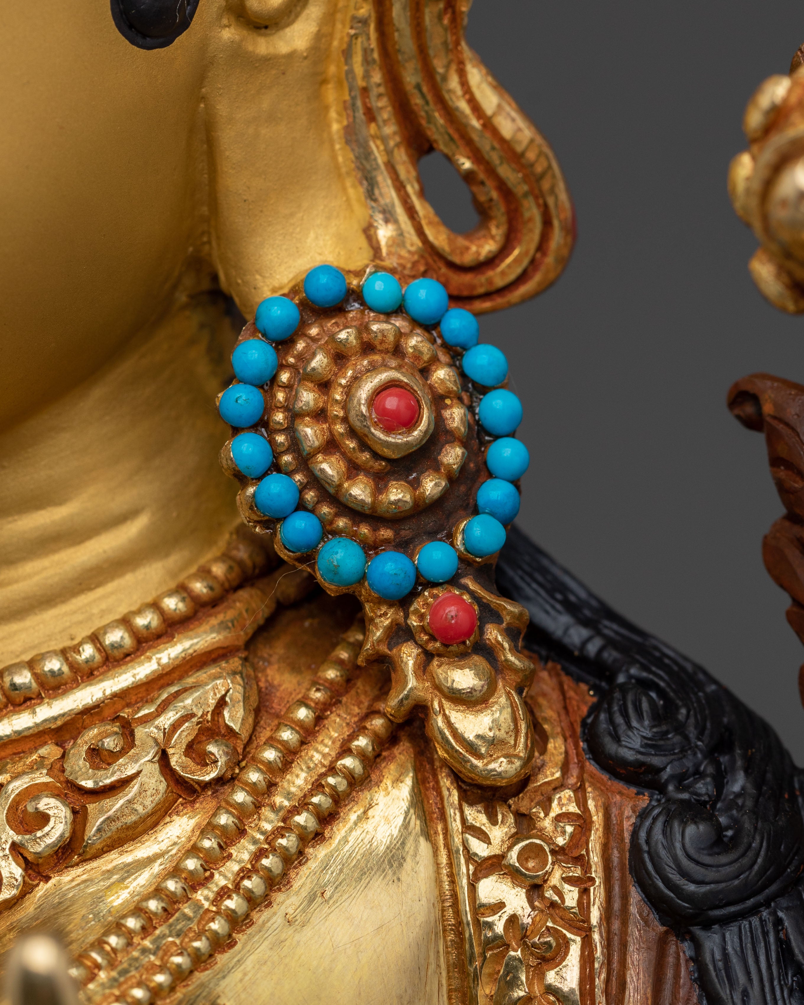 Compassion Statue of Green Tara | 24K Gold Gilded Sculpture