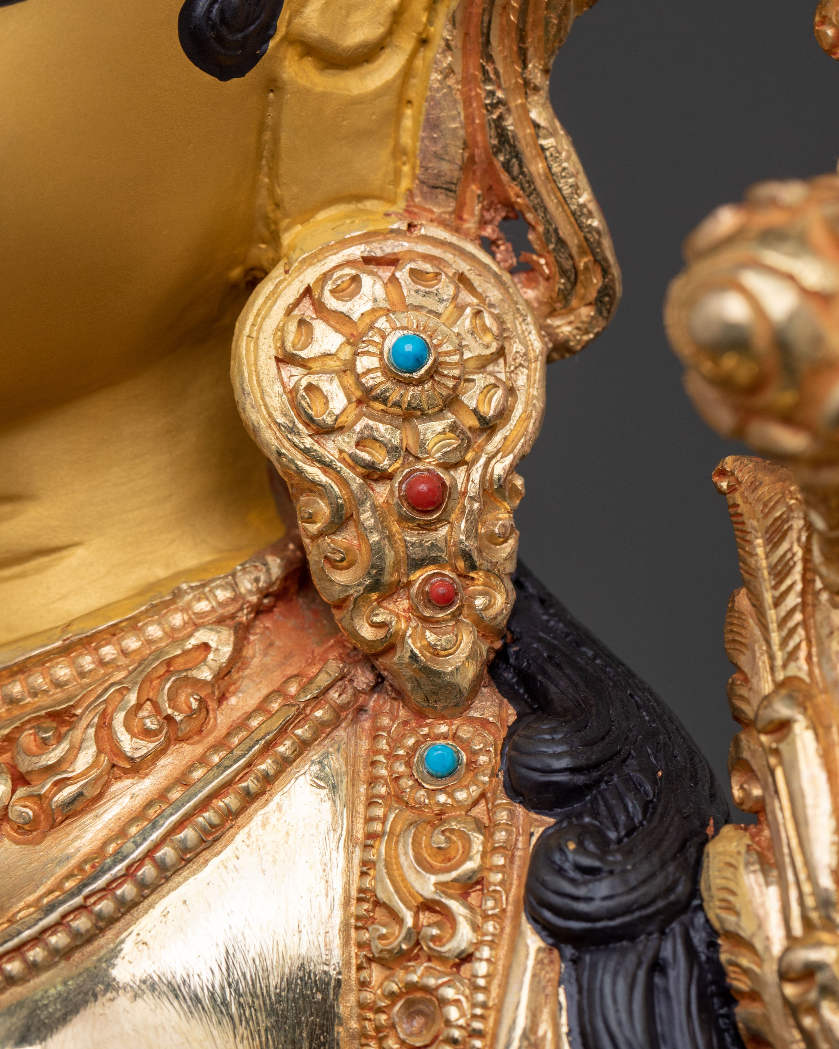 Protector Green Tara Golden Statue: Handcrafted Serenity