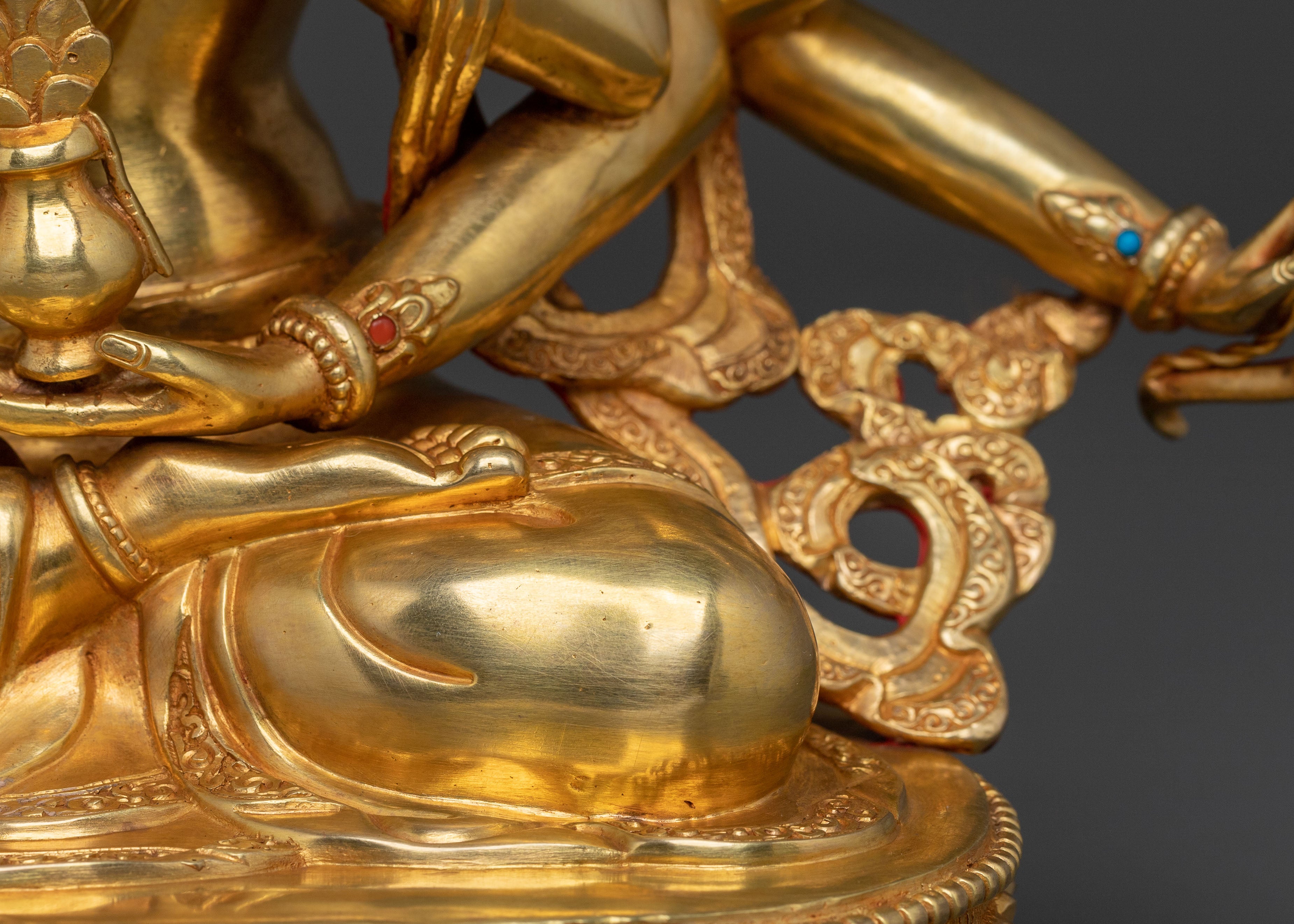 Namgyalma Statue: 24K Gold Gilded Dakini