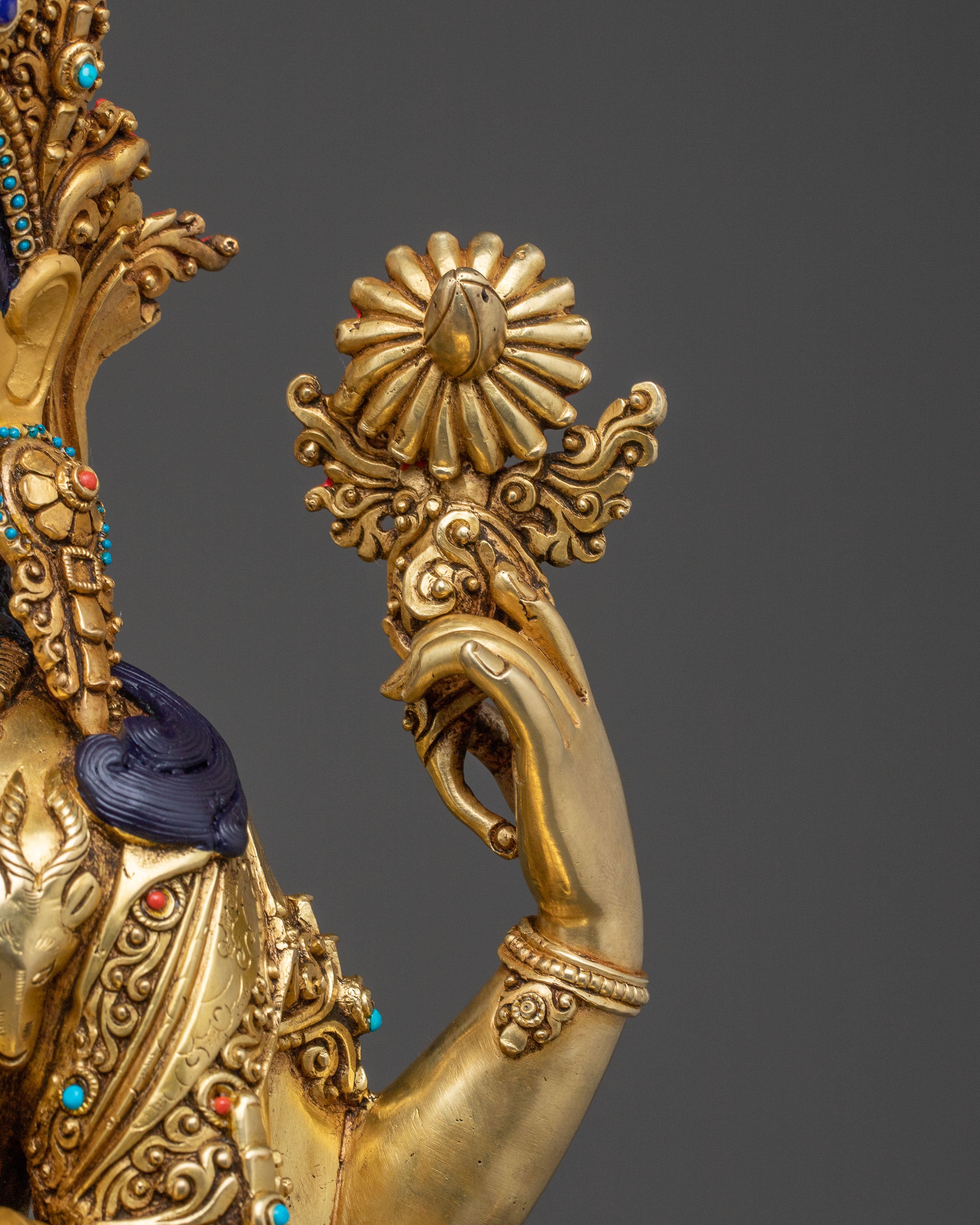 Handcrafted Statue of Avalokiteshvara: Guardian of Compassion