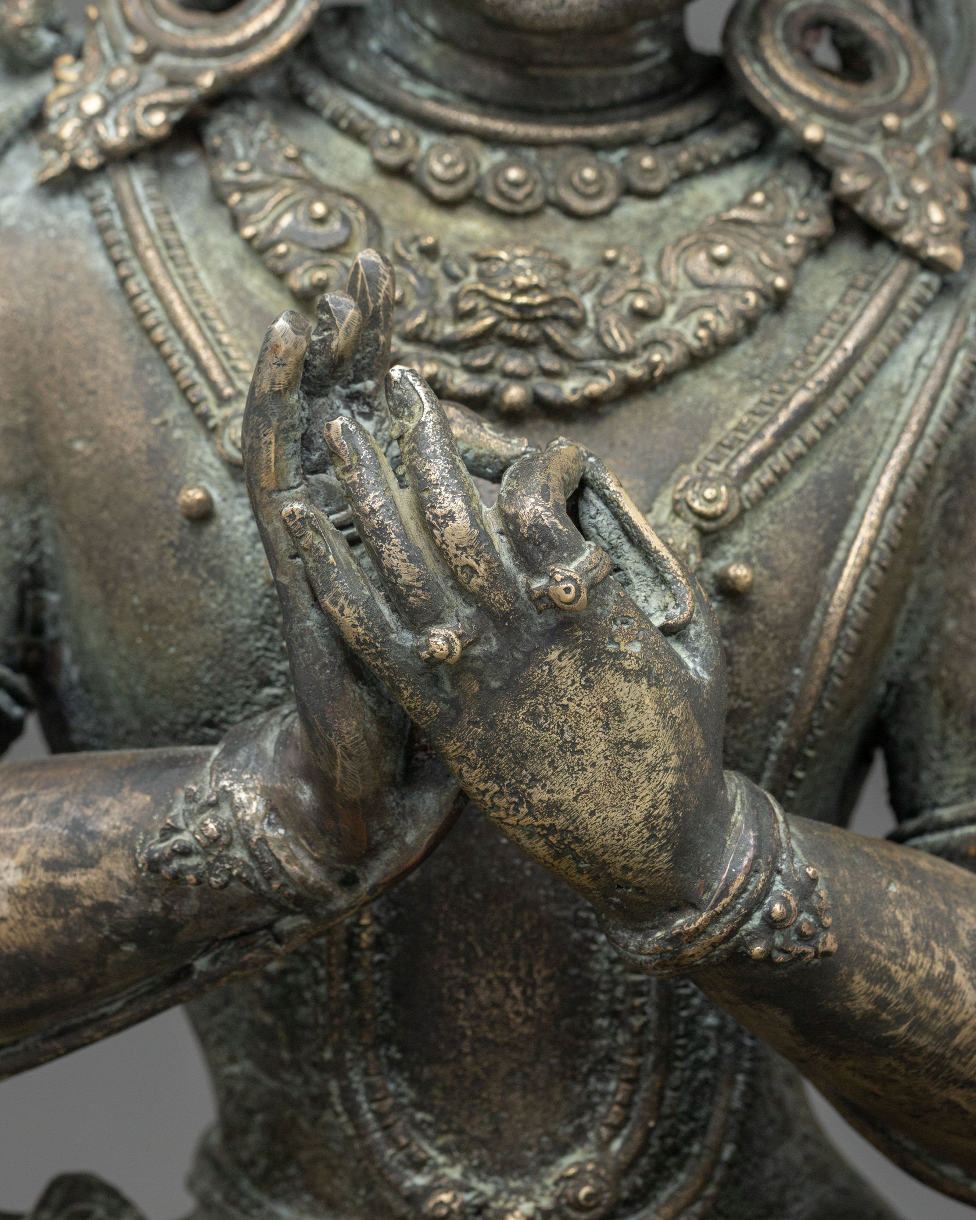 Tikshna Manjushri Spiritual Copper Statue | Antique Finish