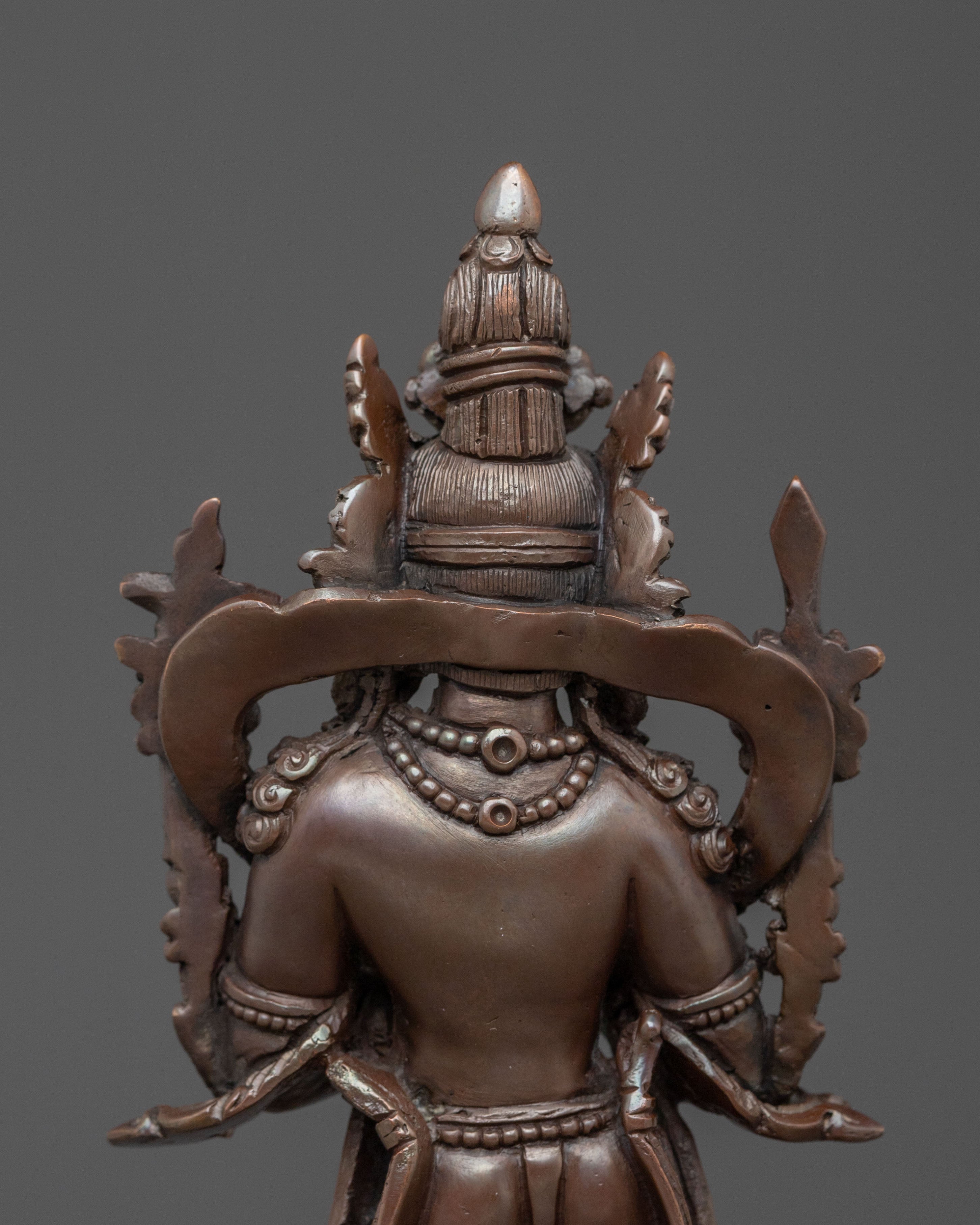 Tikshna Manjushri Sculpture | Oxidized Copper Body