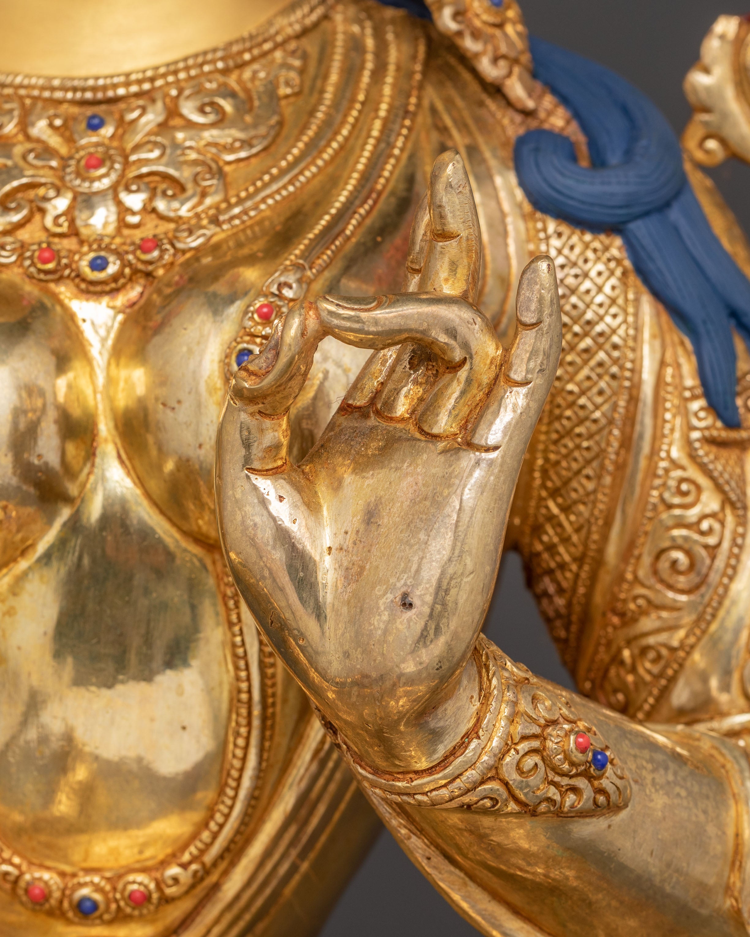 Handmade Serene Sculpture of Mother Green Tara | Divine Feminine Protector