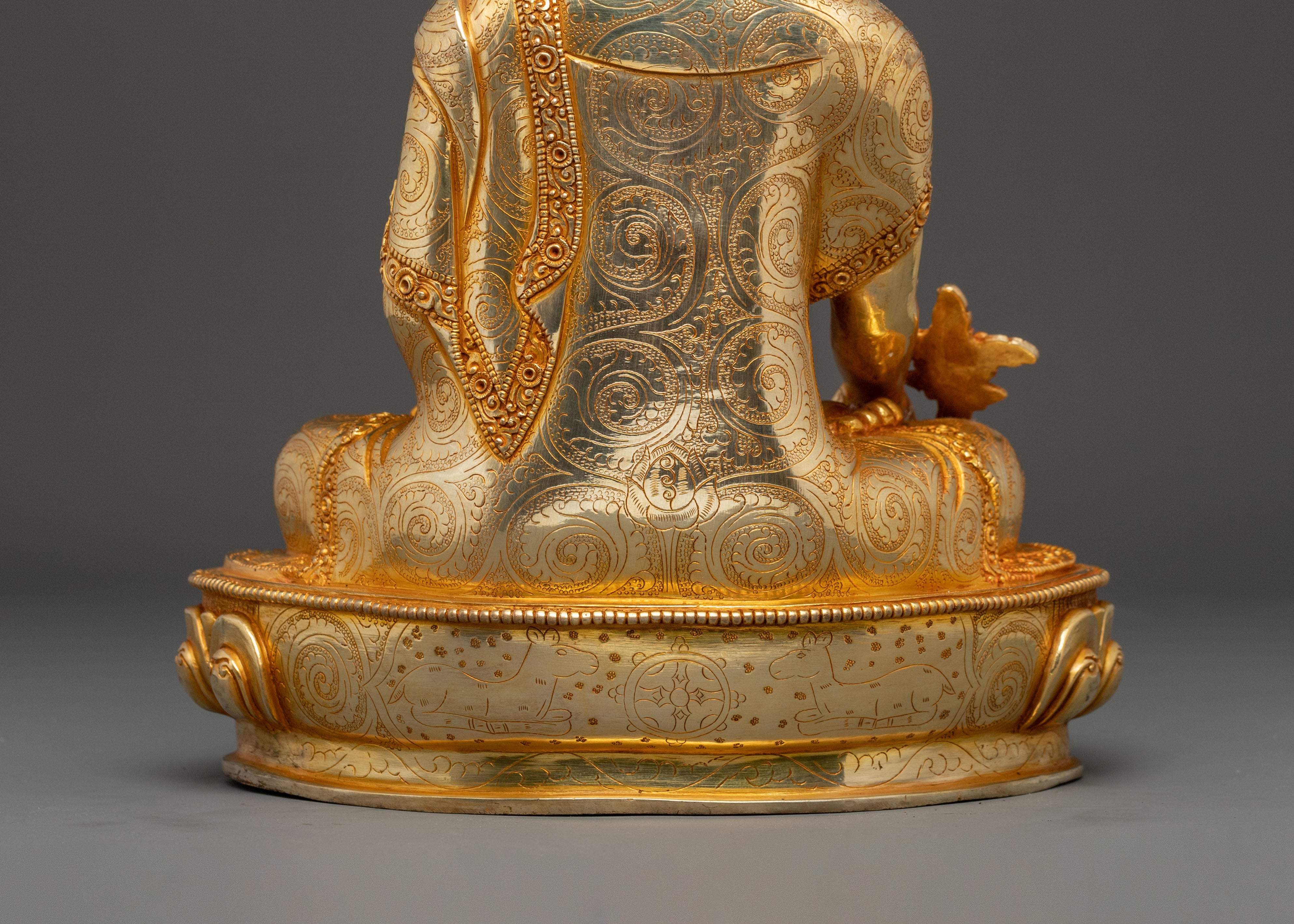 Healing Buddha Medicine Buddha Statue | 24K Gold Gilded Copper