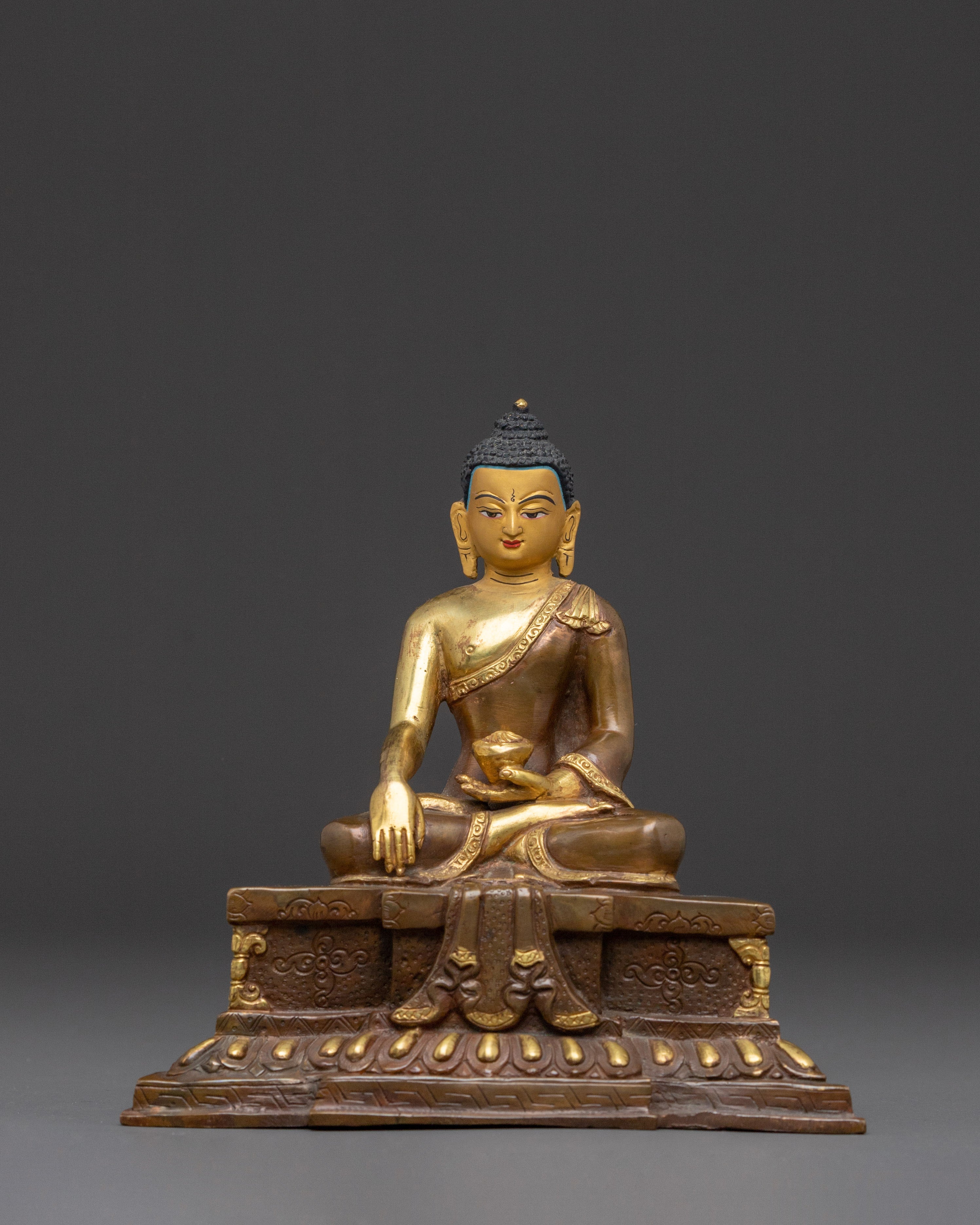 Divine Shakyamuni Buddha Statue: Half Gold Home Decor