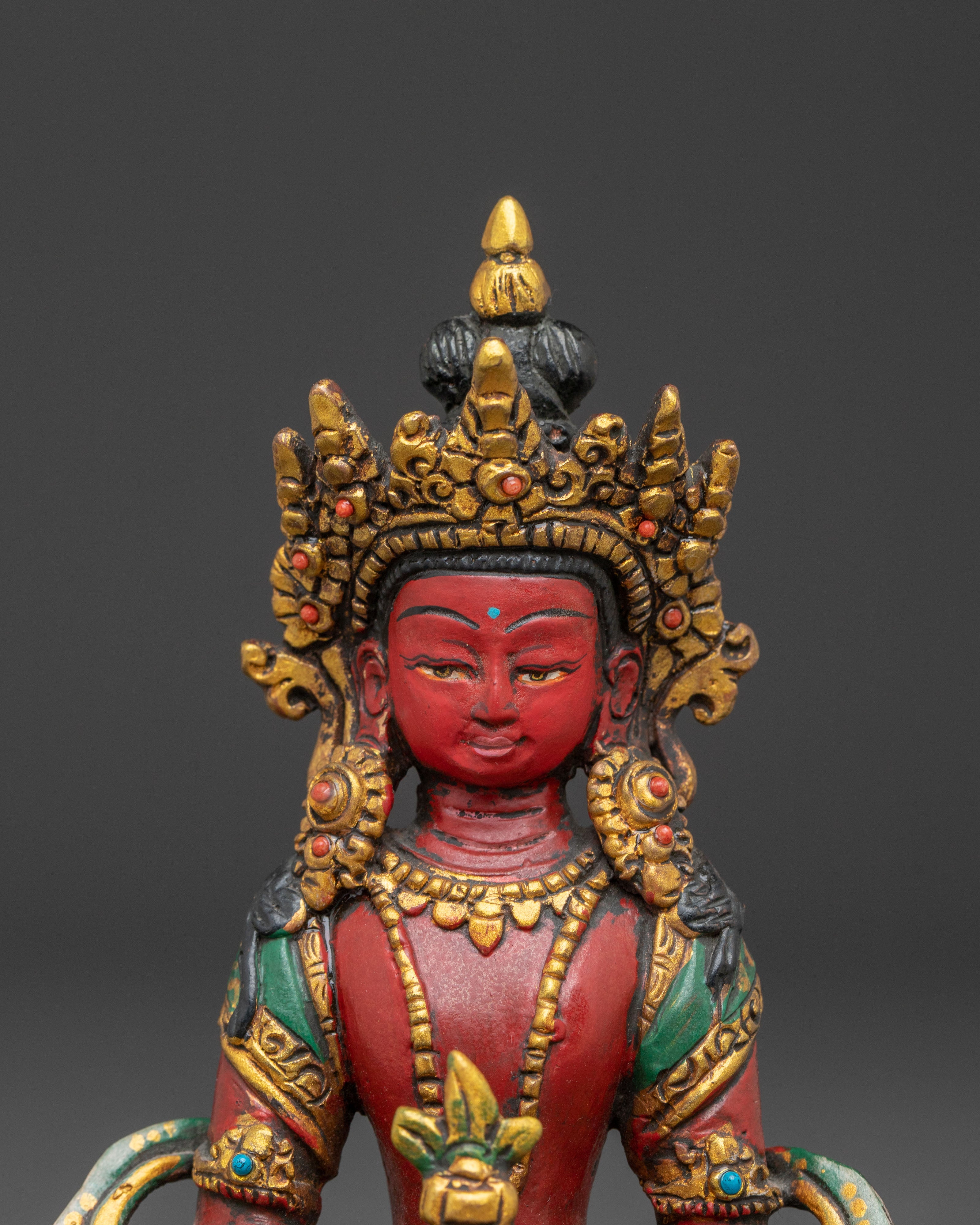 Amitayus Sculpture Symbolizing Longevity | Spiritual Decor for Meditation