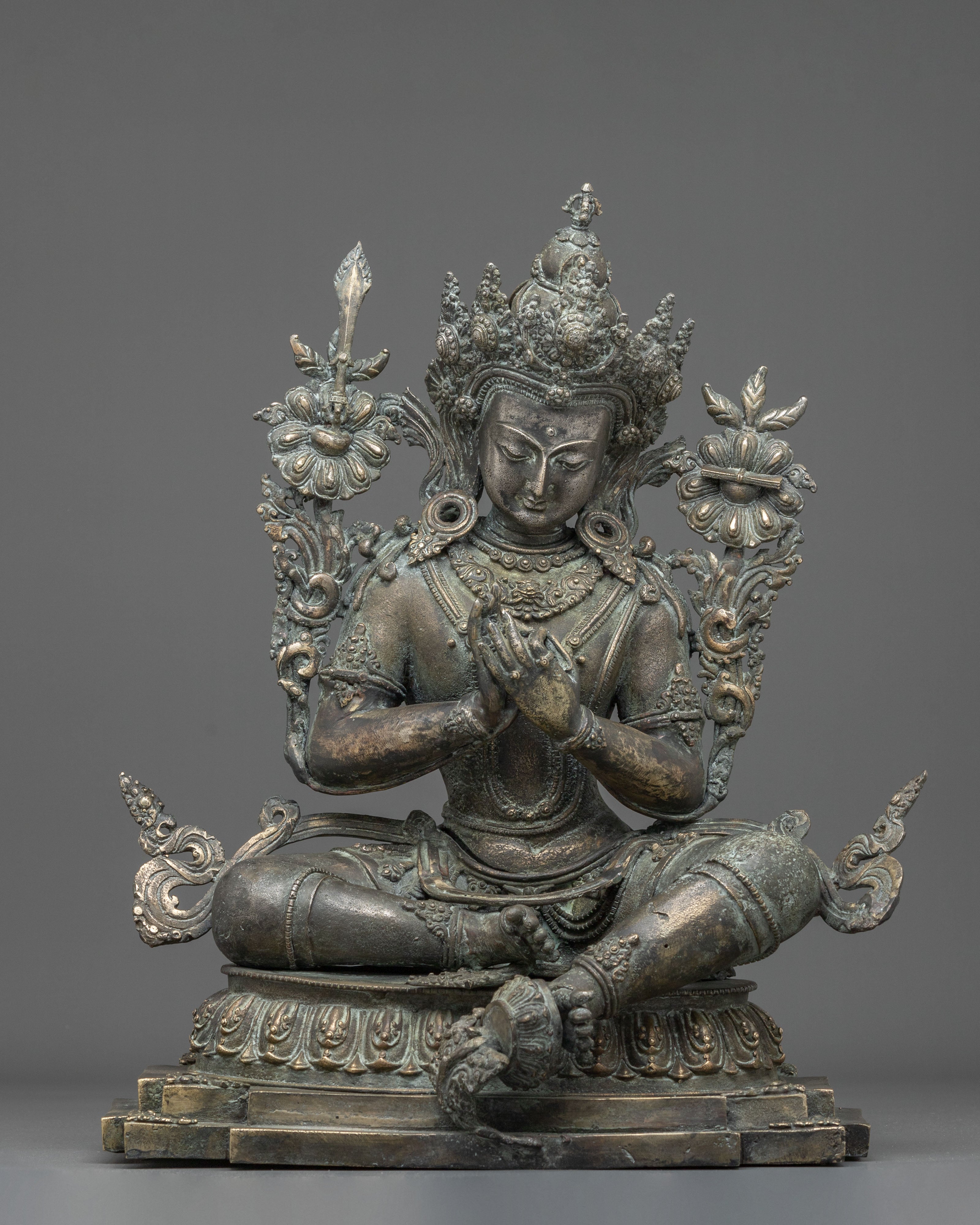 Tikshna Manjushri Spiritual Copper Statue | Antique Finish