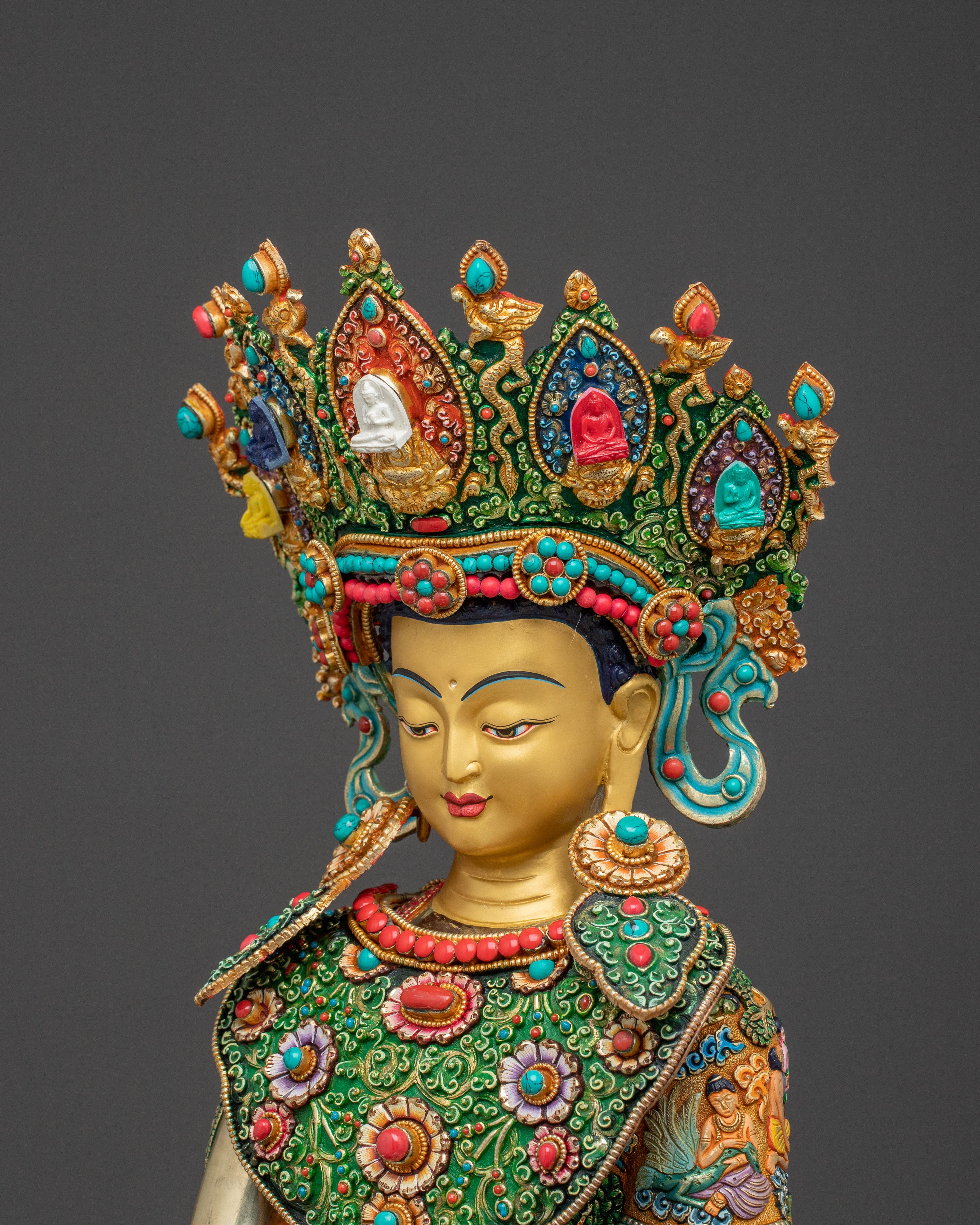 Crown Shakyamuni Buddha Enlightenment Statue