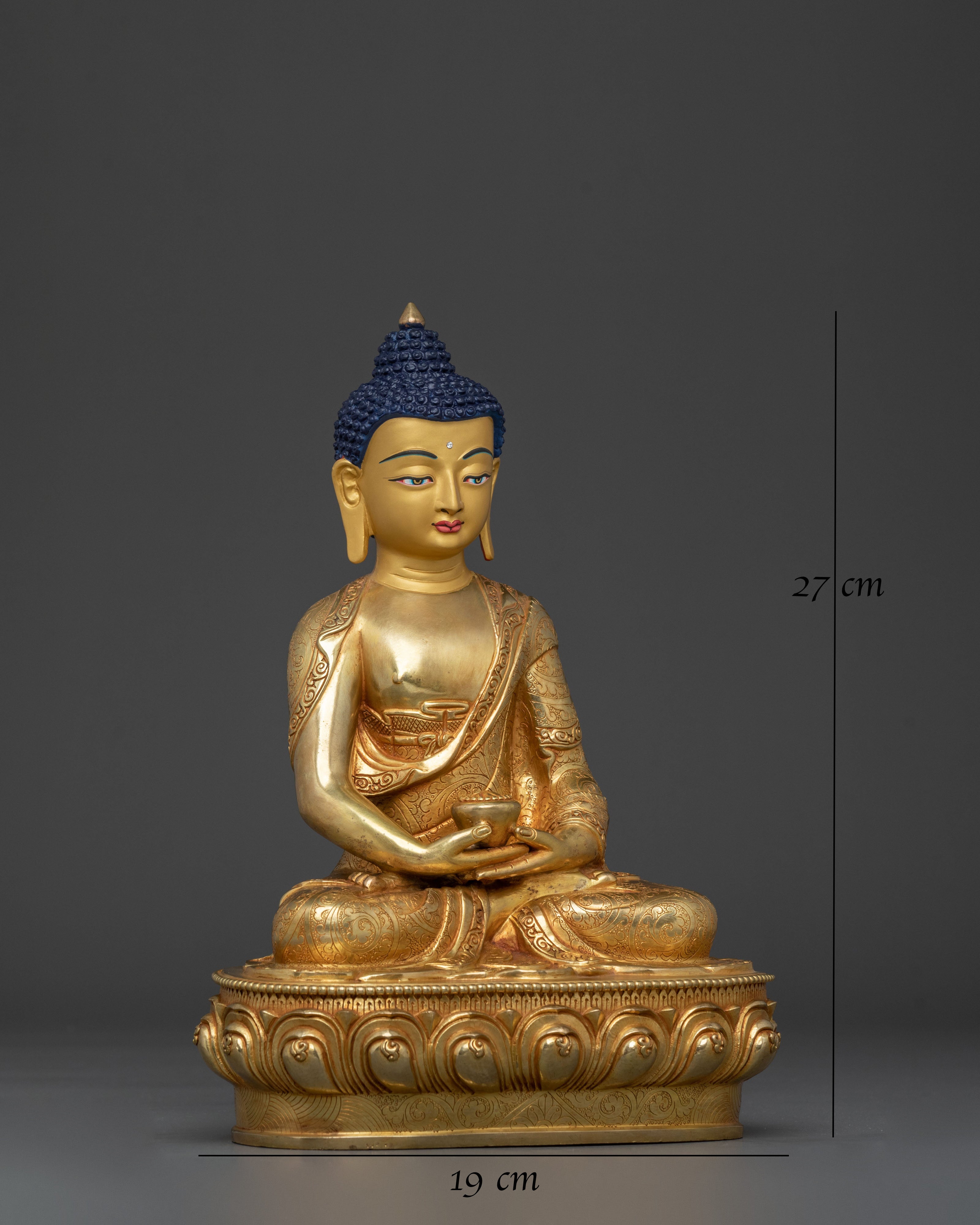 Handmade Amitabha Buddha Peaceful Statue | Buddhist Artwork