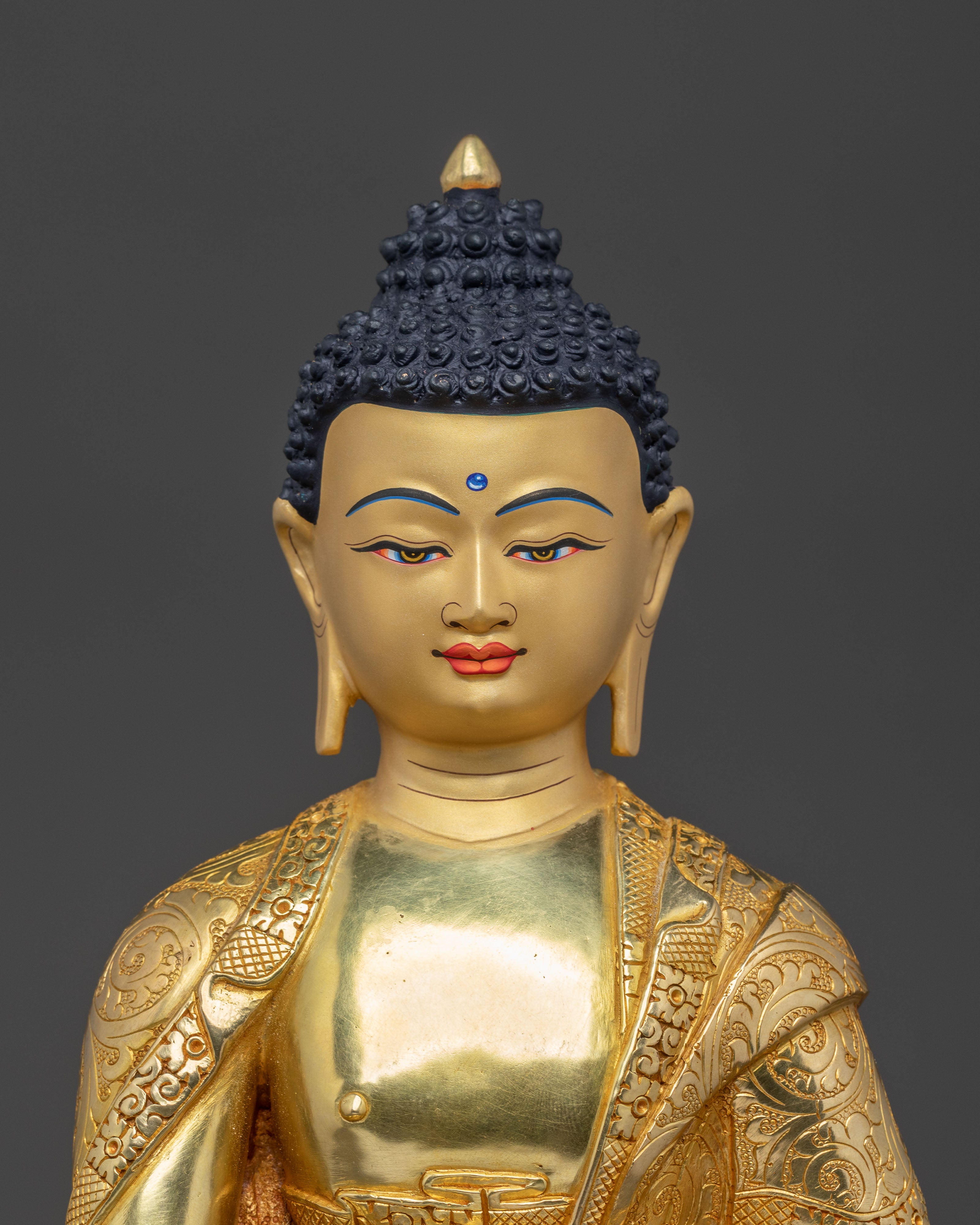 Shakyamuni Buddha Liberation Statue - 24K Gold Gilded Art