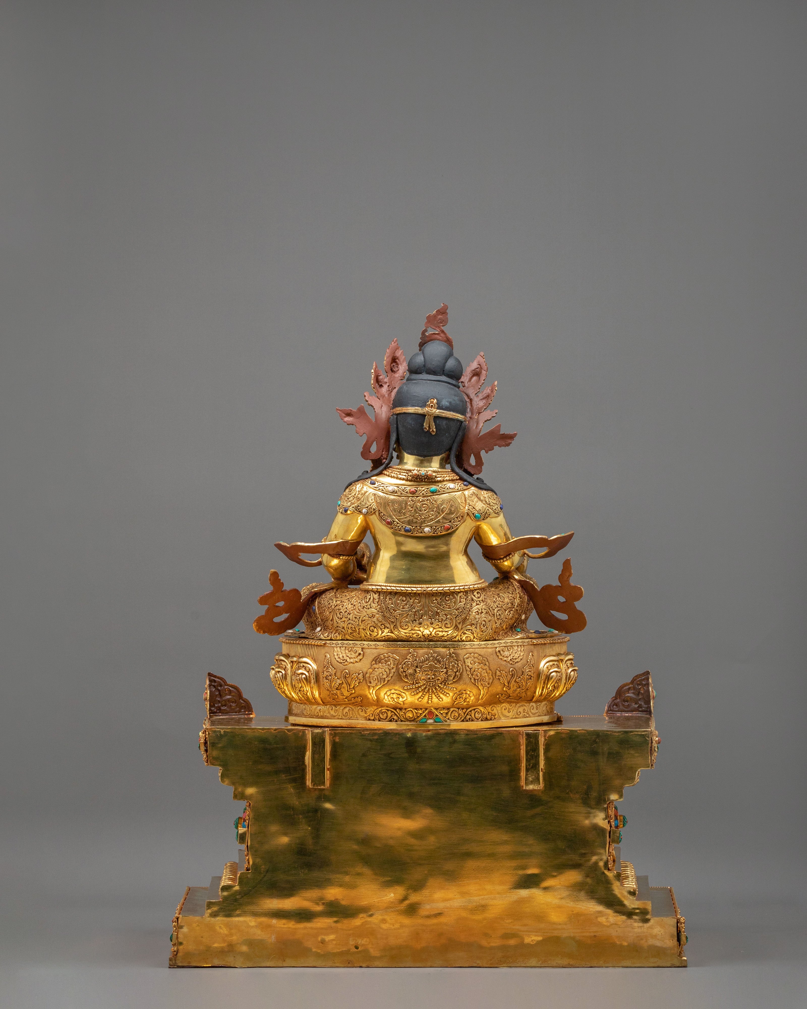 Dzambhala Figurine on Throne | (121.5cm Tall) Wealth God Figurine