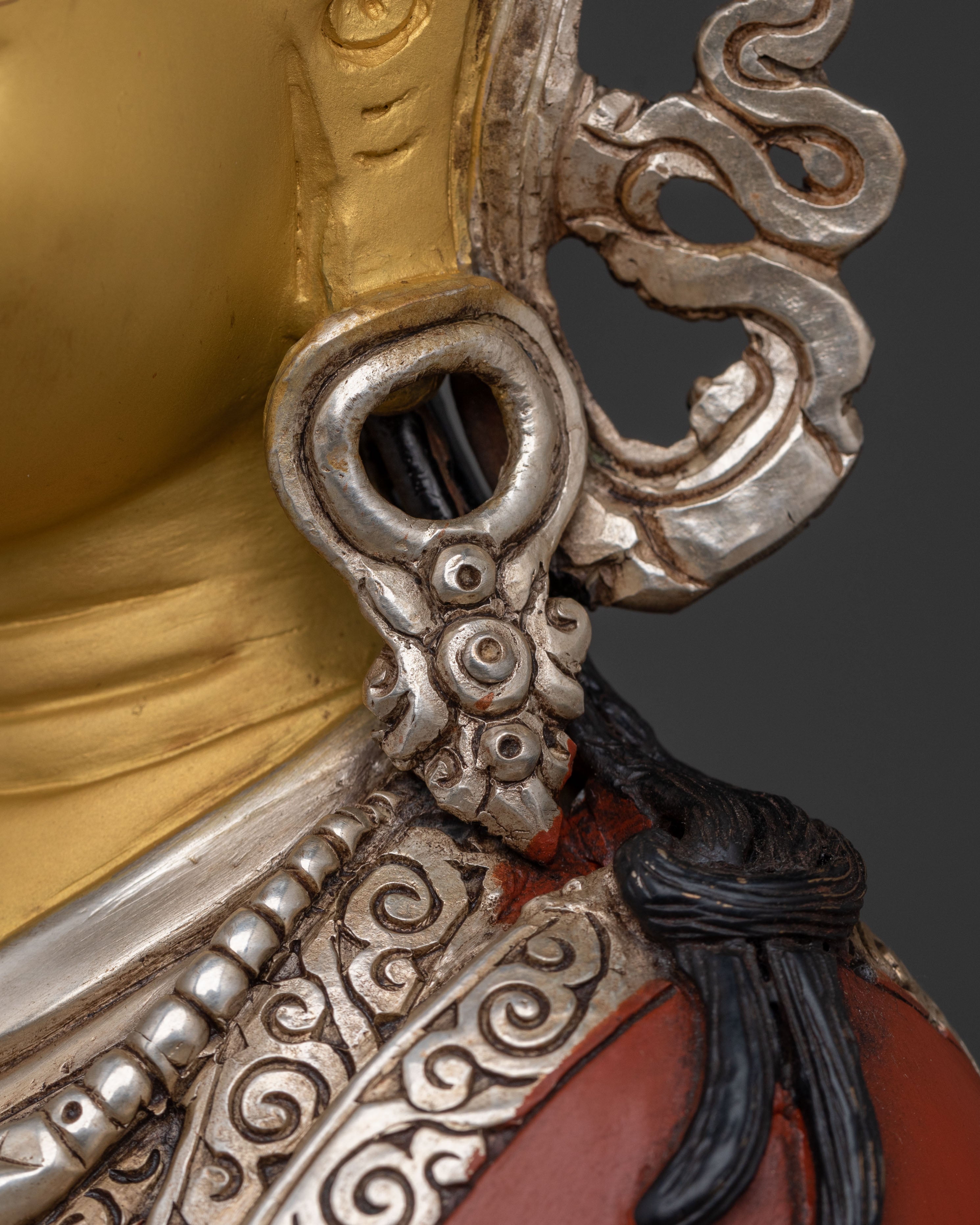 Guru Rinpoche Statue | 24K Gold Gilded Masterpiece