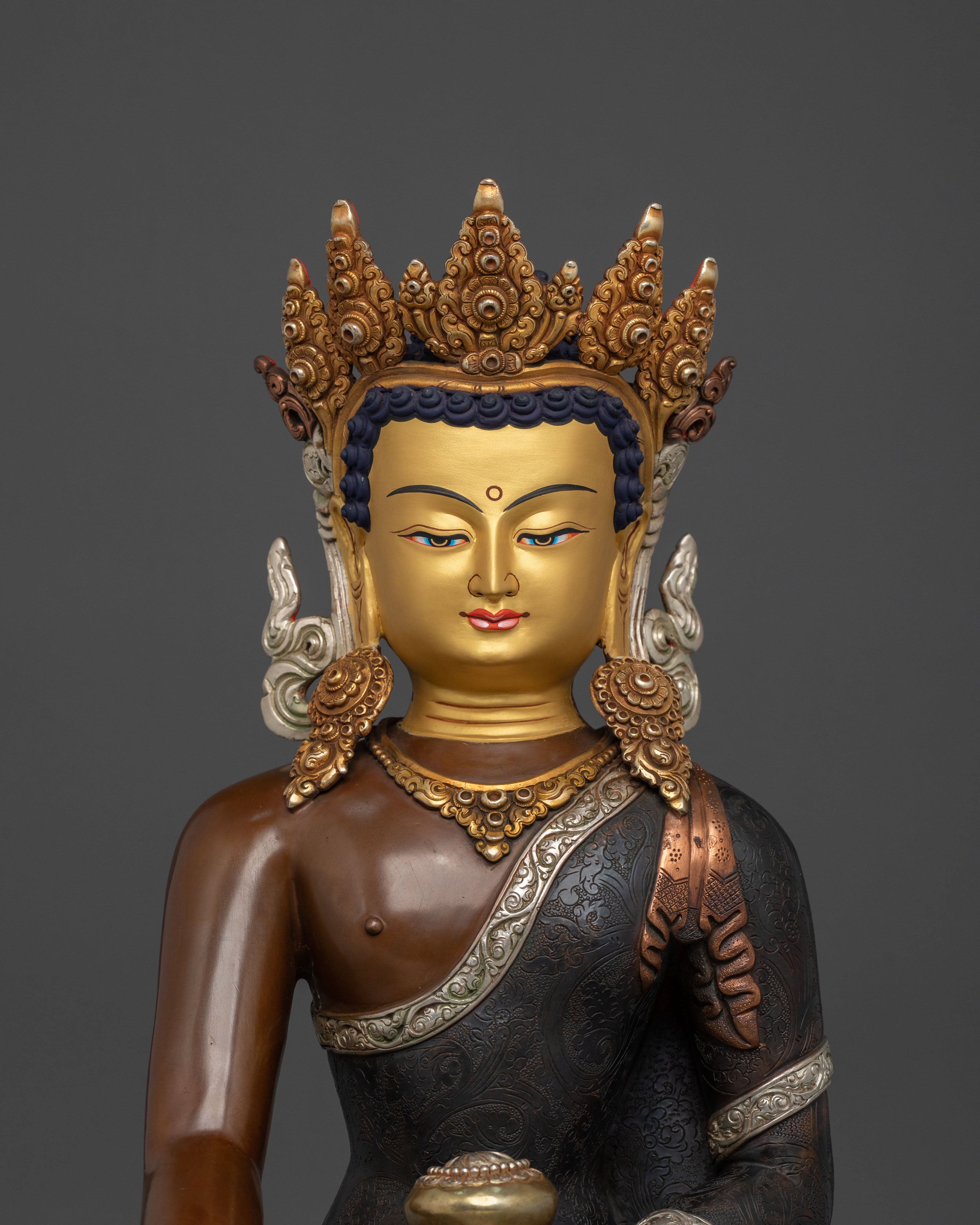 Hand Carved Sacred Shakyamuni Buddha Statue