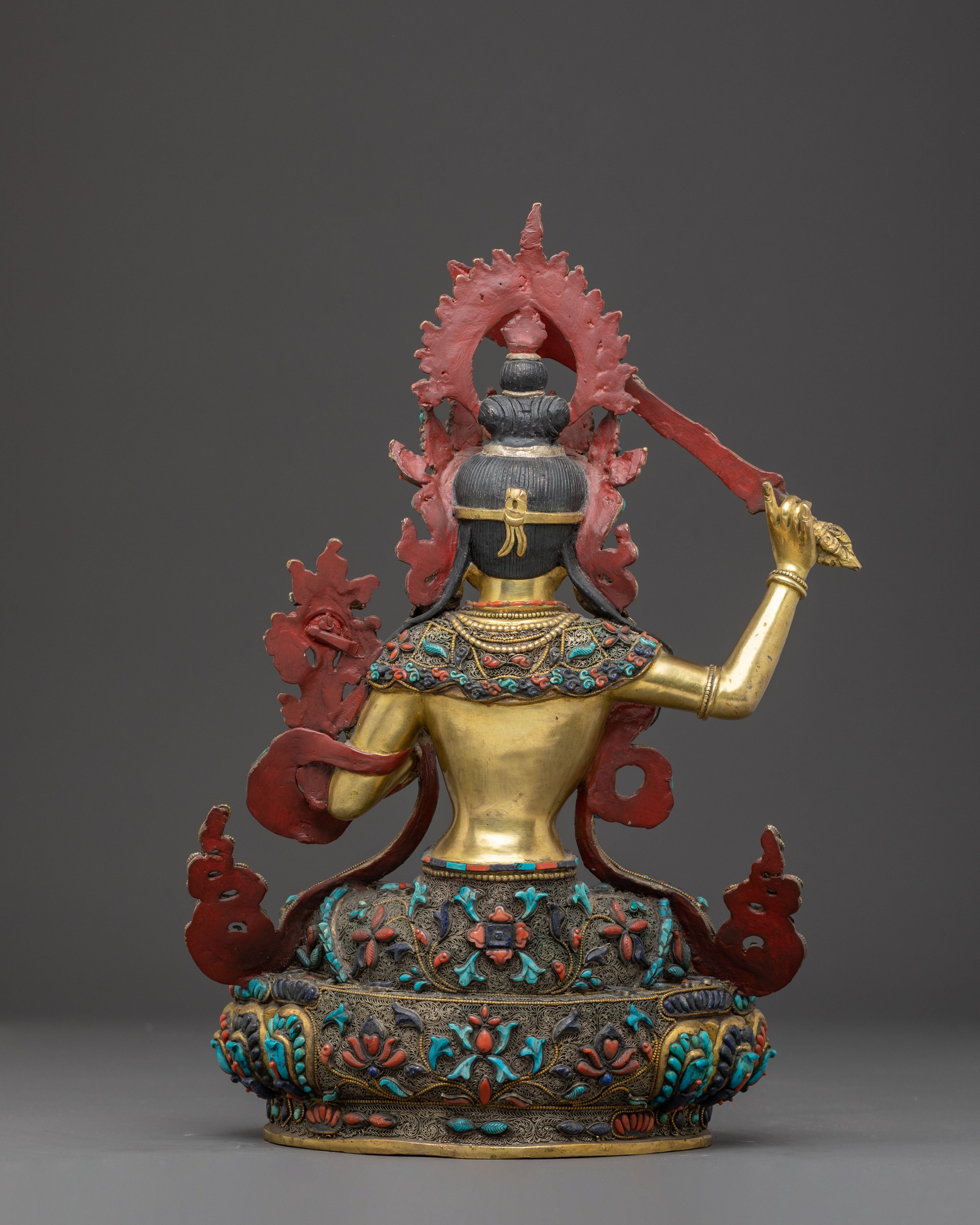 Manjushri, Guardian of Knowledge Handcrafted Statue | Dharma Protector