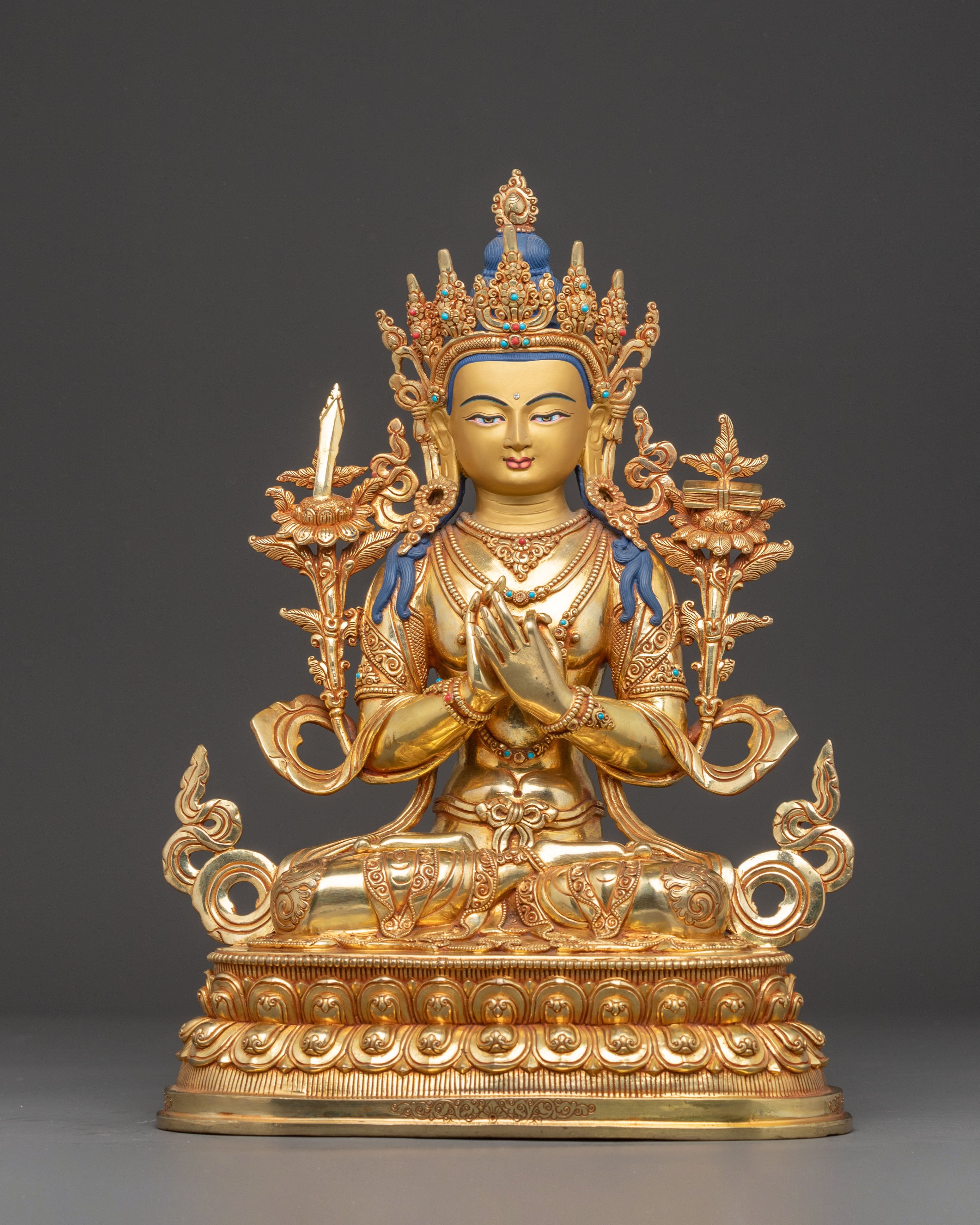 Bodhisattva Tikshna Manjushri Golden Statue 