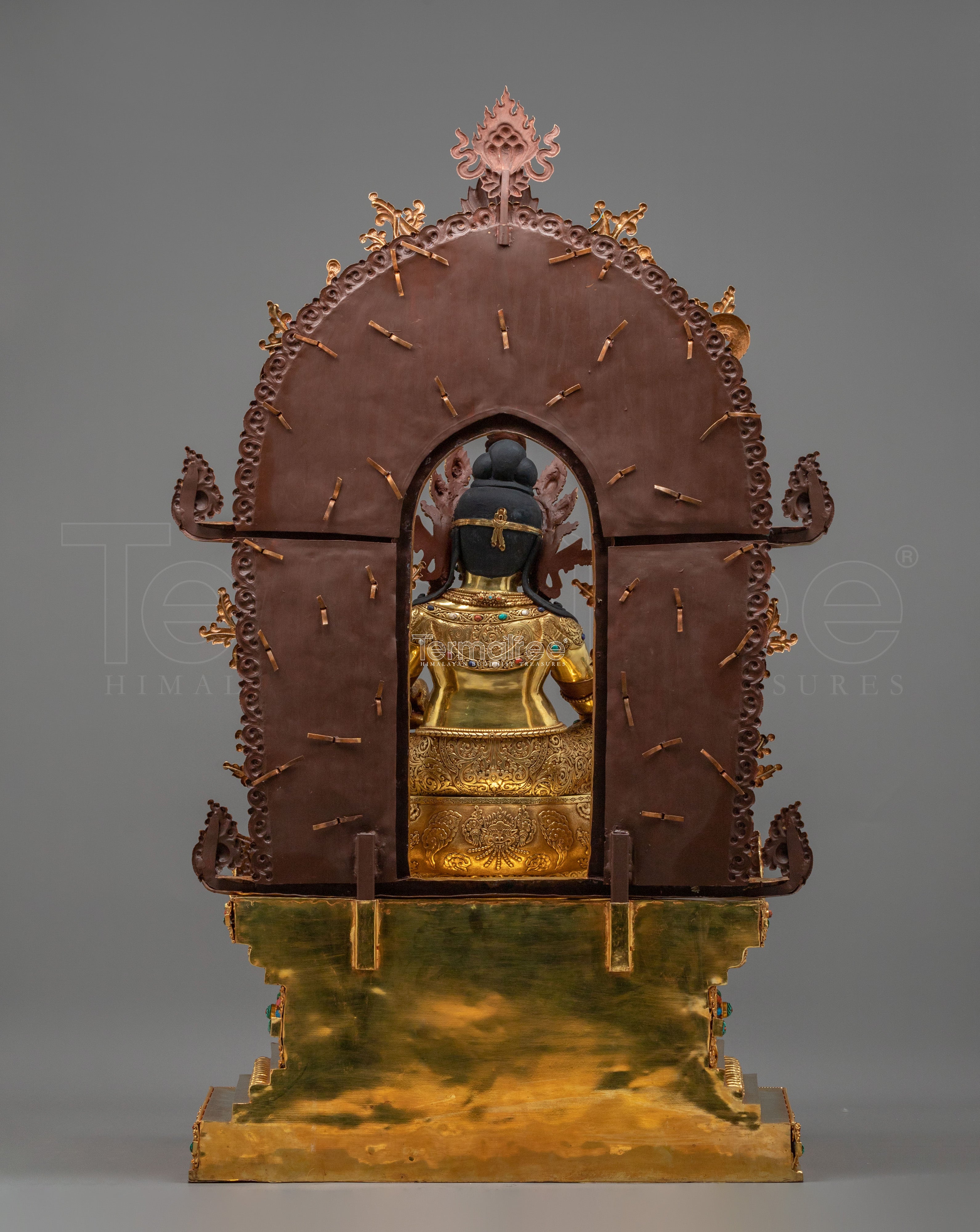 Dzambhala Figurine on Throne | (121.5cm Tall) Wealth God Figurine