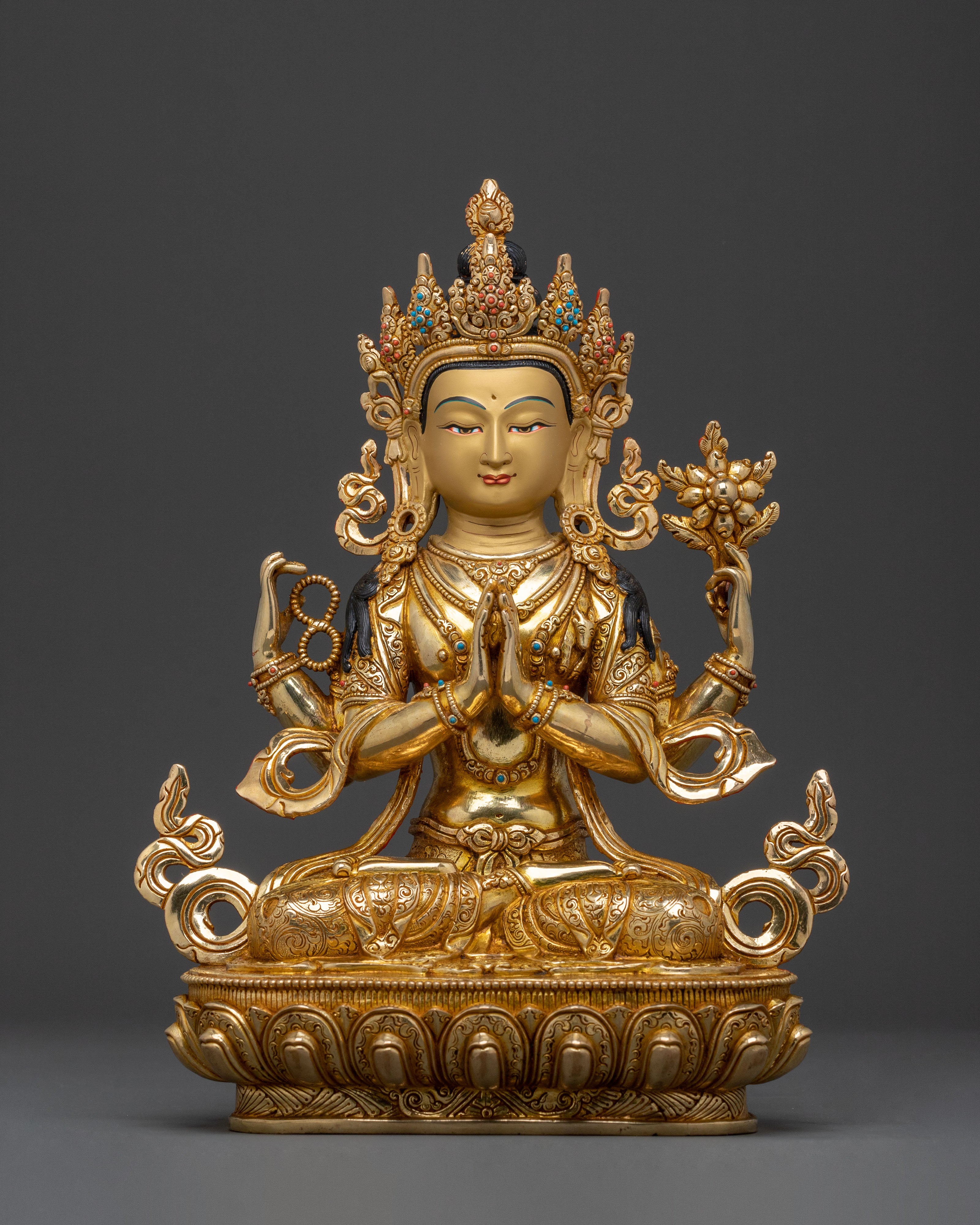 Chenrezig Copper Statue 