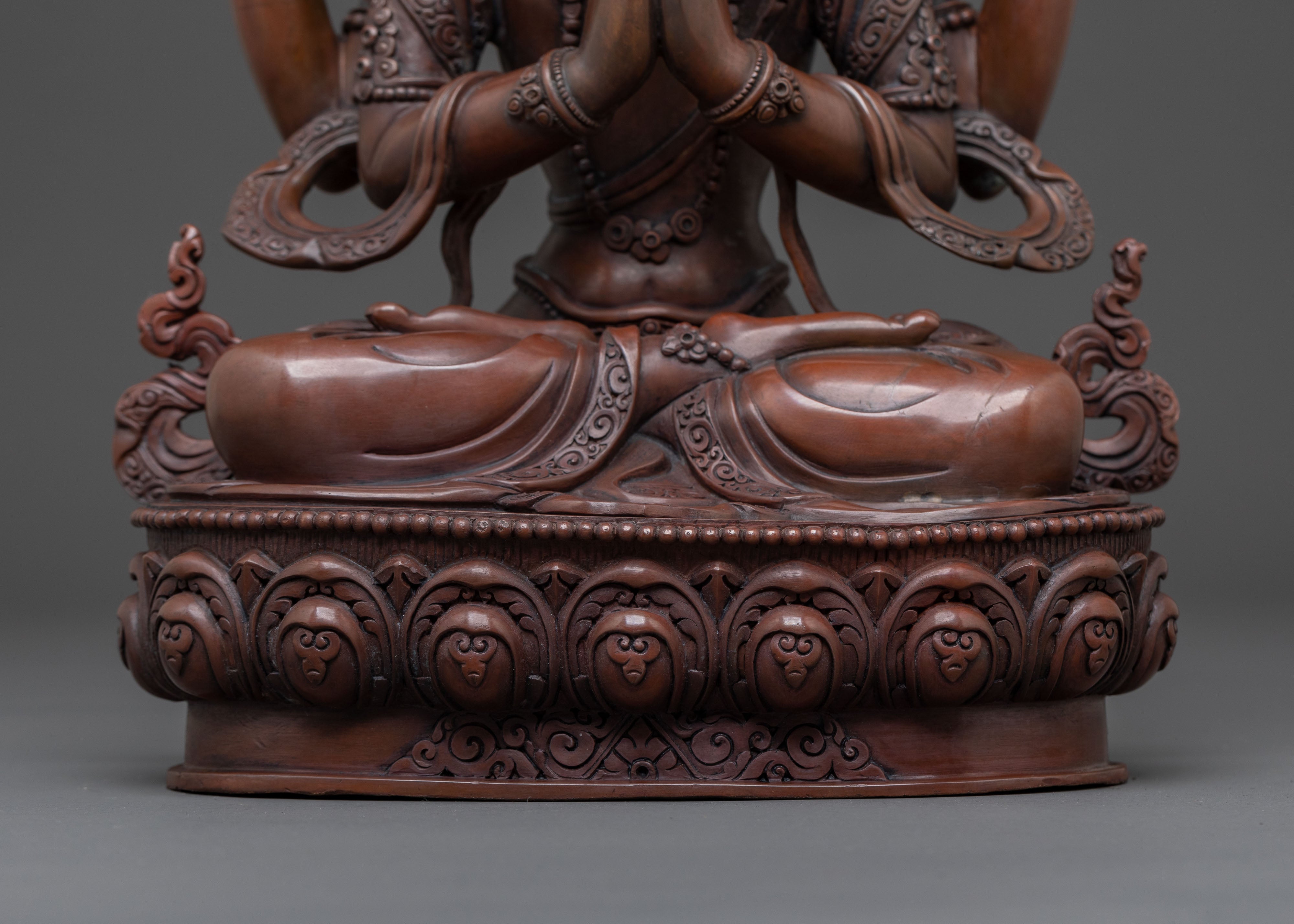 Handcrafted Divine Statue of Chenrezig