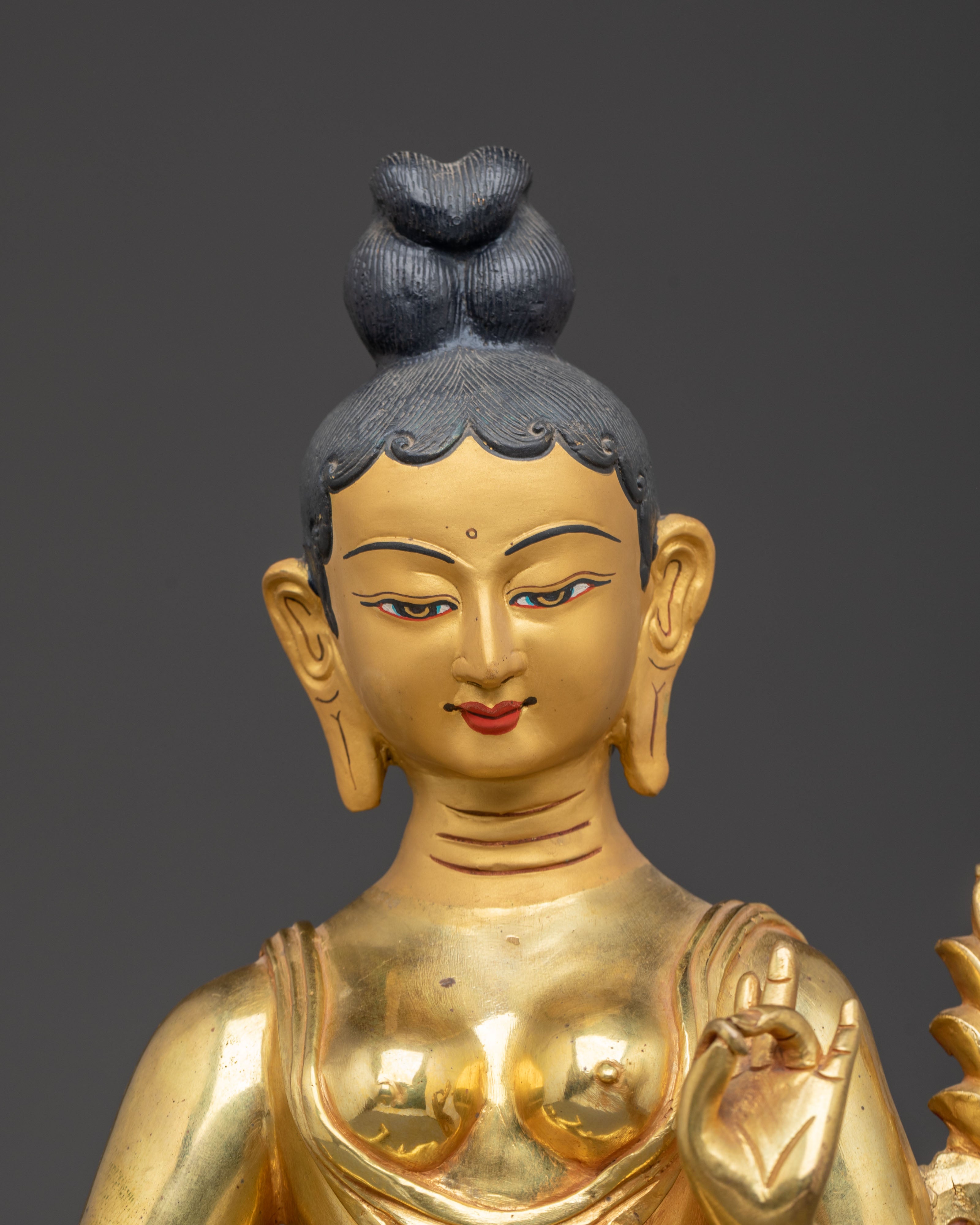 Tara Sacred Statue – Handcrafted Gilded Copper
