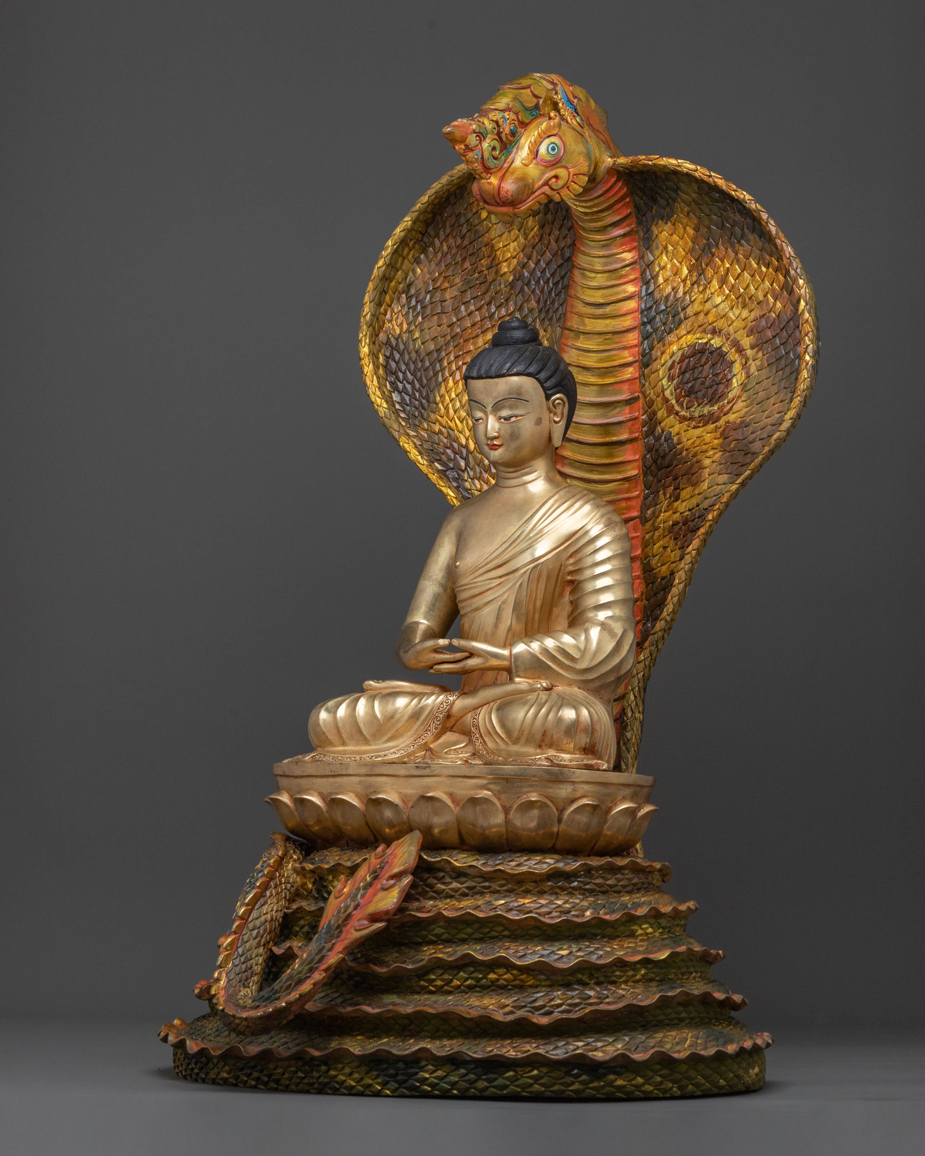 Buddhist Philosopher Naagarjuna Statue | Sacred Altar Sculpture
