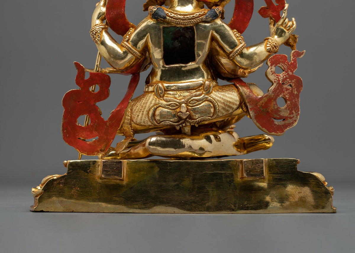 Four Armed Mahakala Statue | 34cm Copper Sculpture