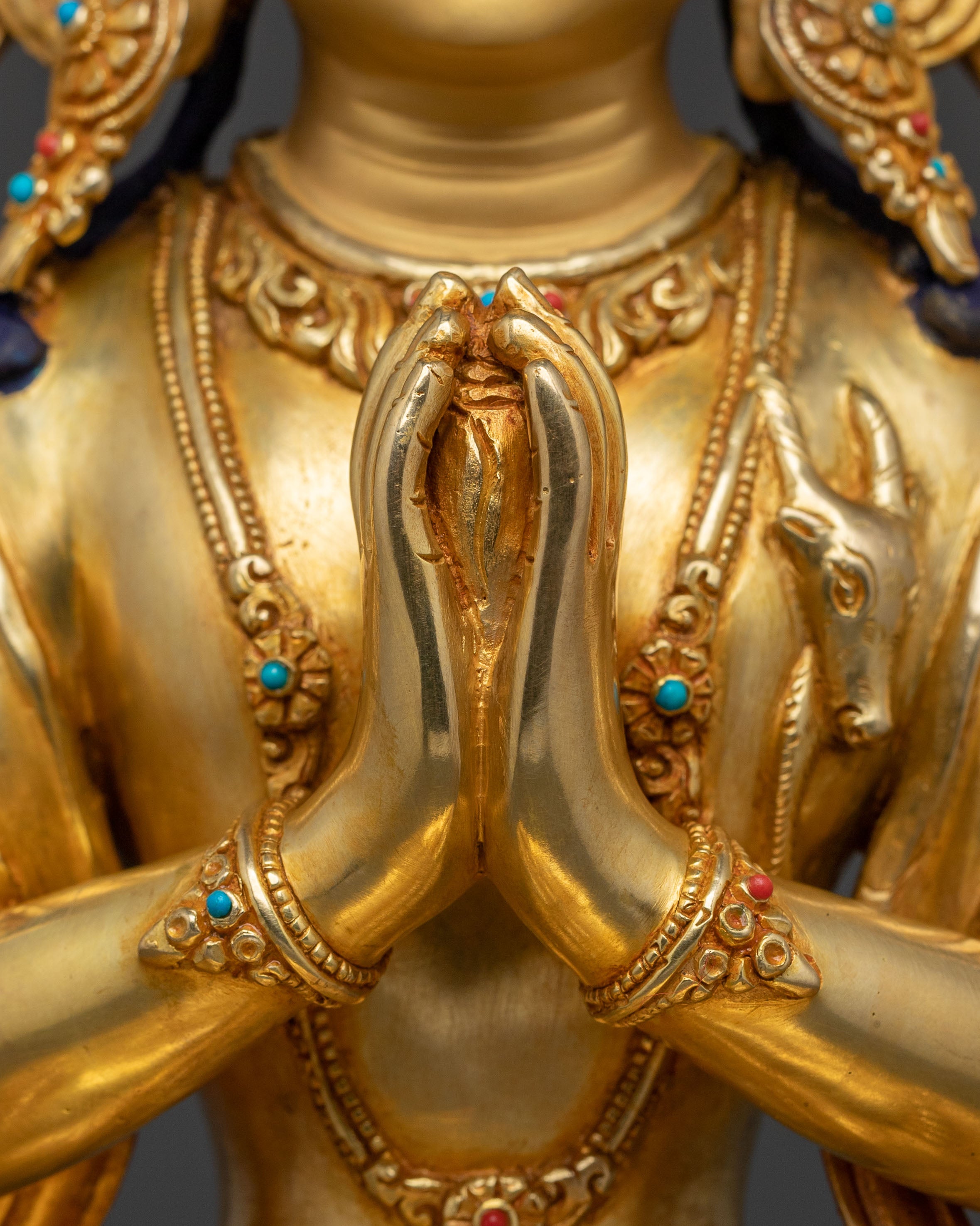 Four Armed Chenrezig Handcrafted Statue