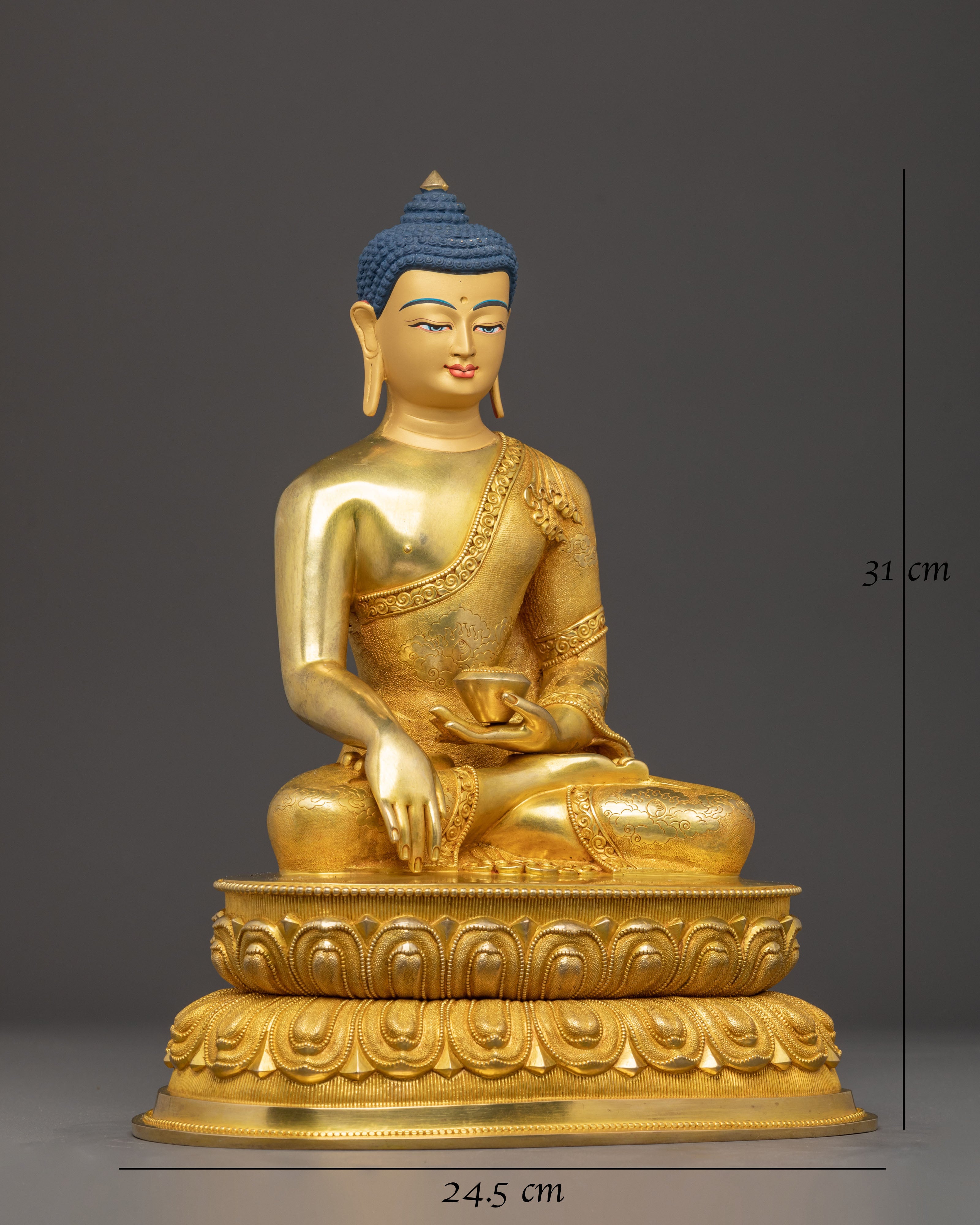 Historical Shakyamuni Buddha Golden Statue | Gautama Buddha - Founder of Buddhism