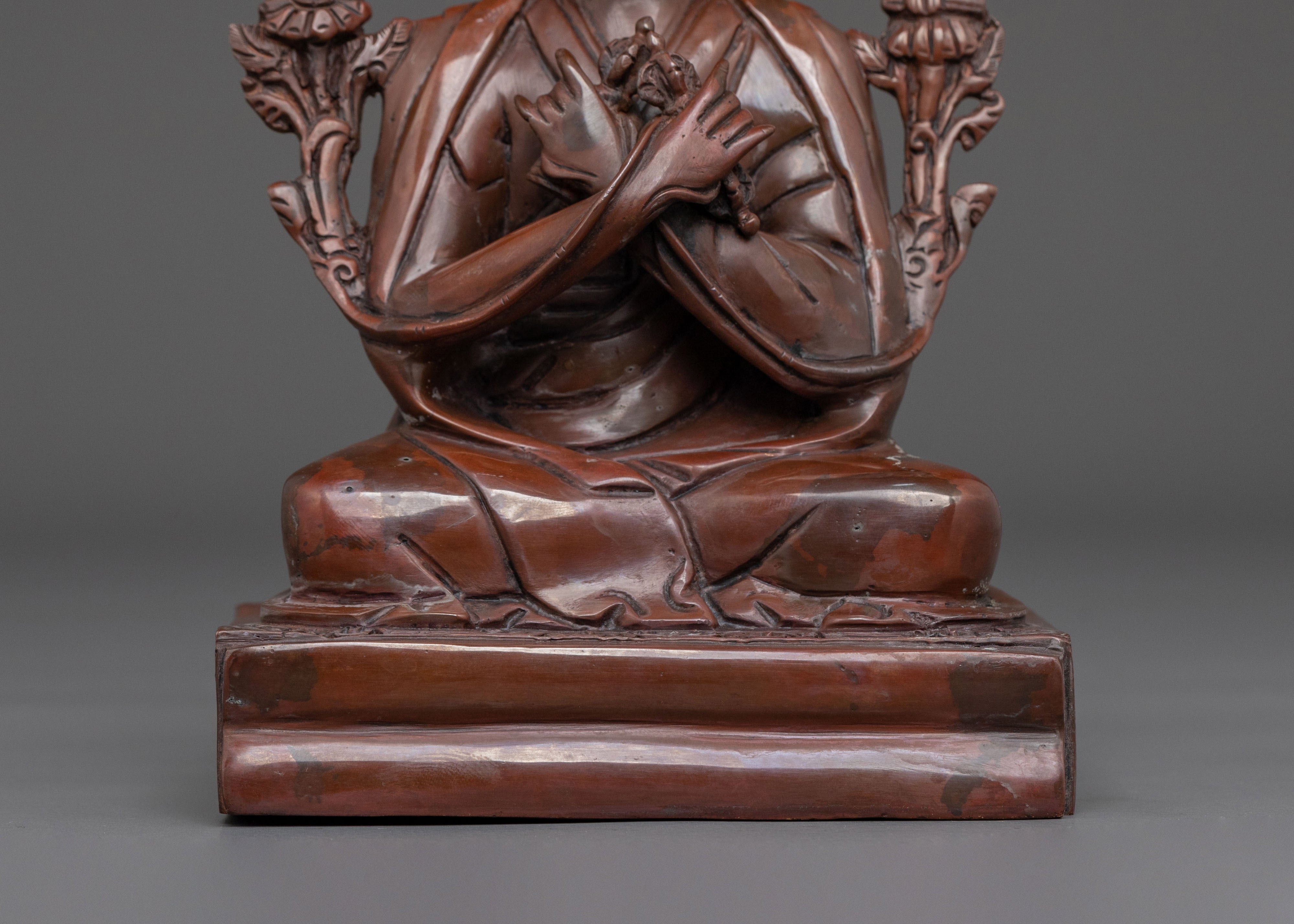 Tibetan Buddhist Master Karmapa Sculpture | Sacred Buddhist Altar Decor