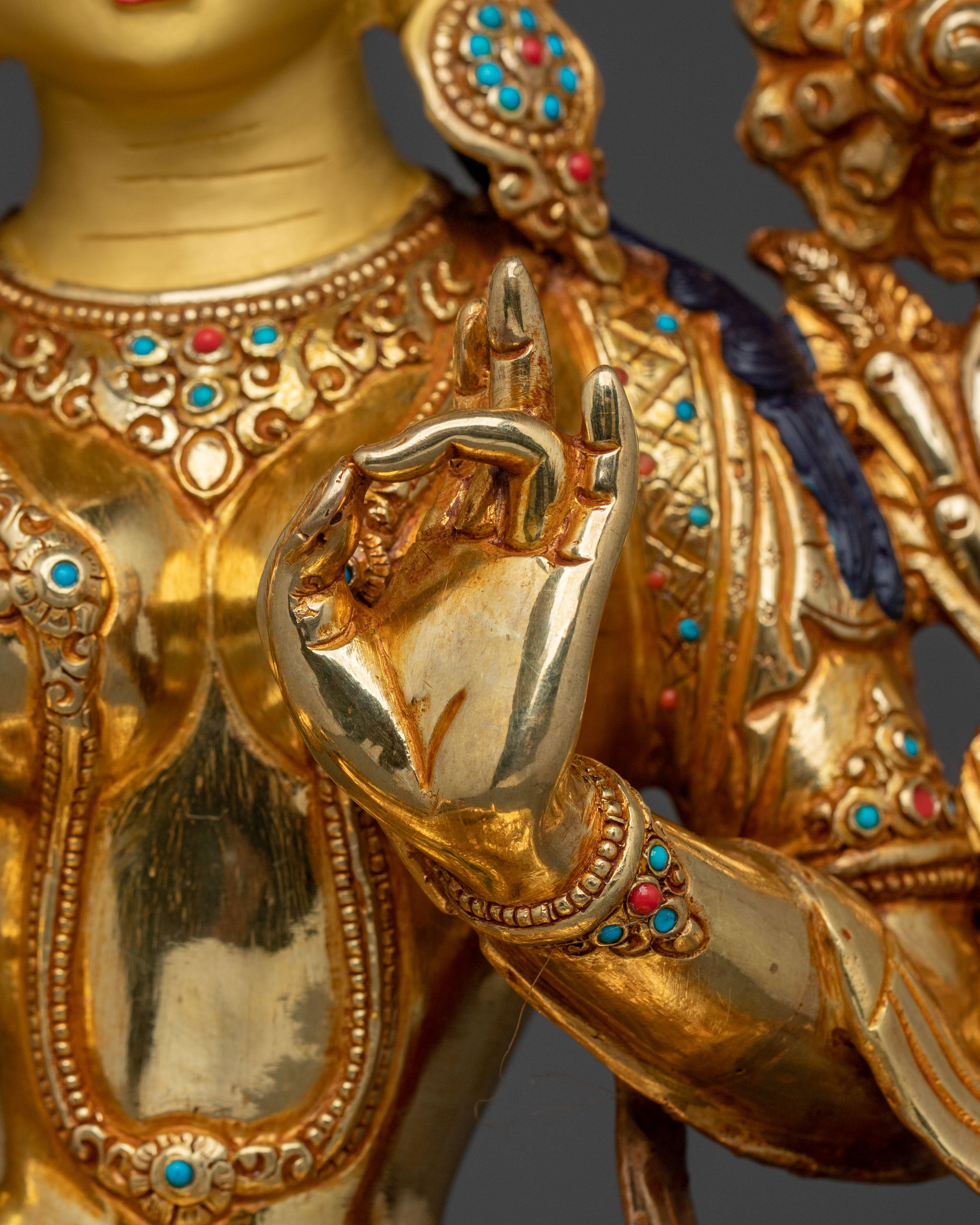Green Tara Prayer Altar Statue | Goddess of Compassion