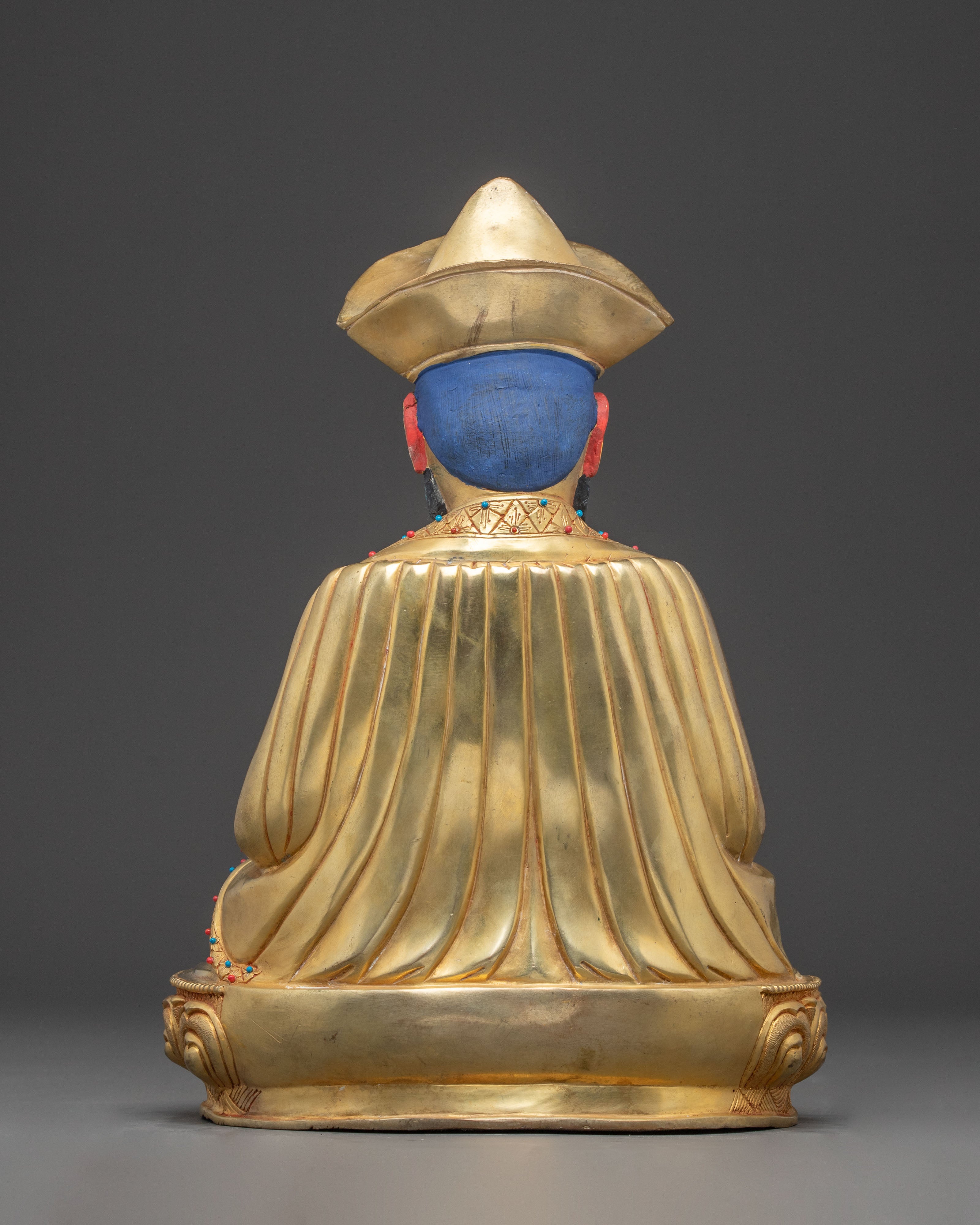 Guru Shapdum Golden Handmade Statue | Traditional Himalayan Art