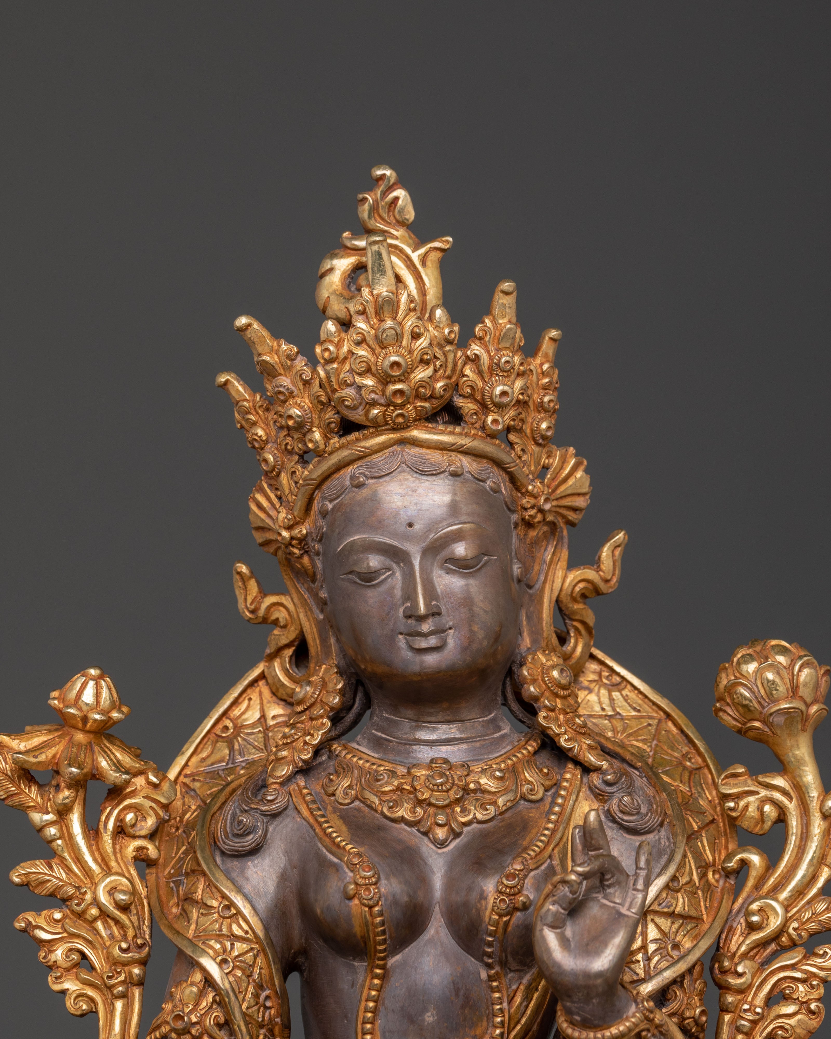 Handcrafted Green Tara Protection Statue