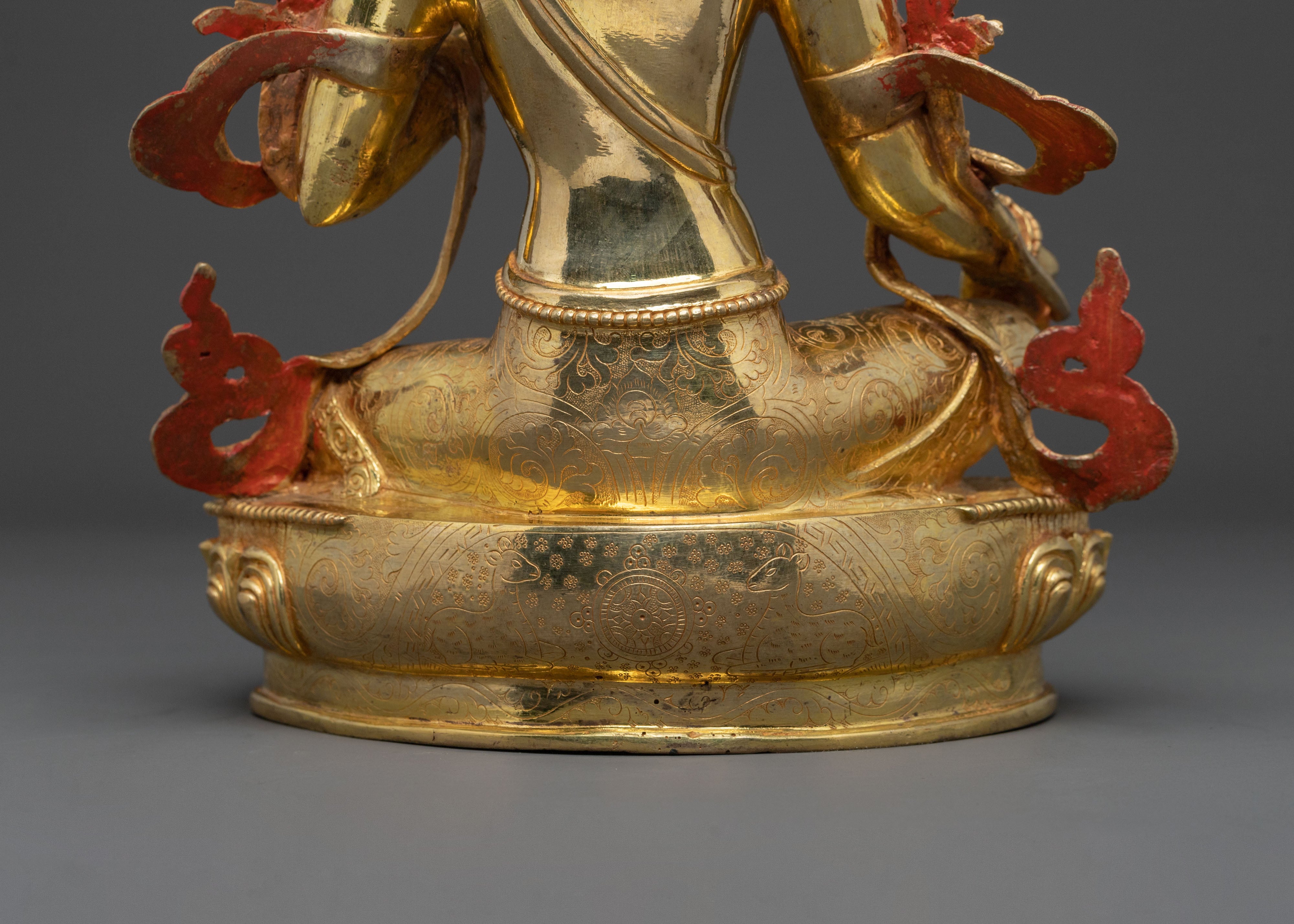 Green Tara Sacred Statue of Swift Protection | Divine Compassion Deity