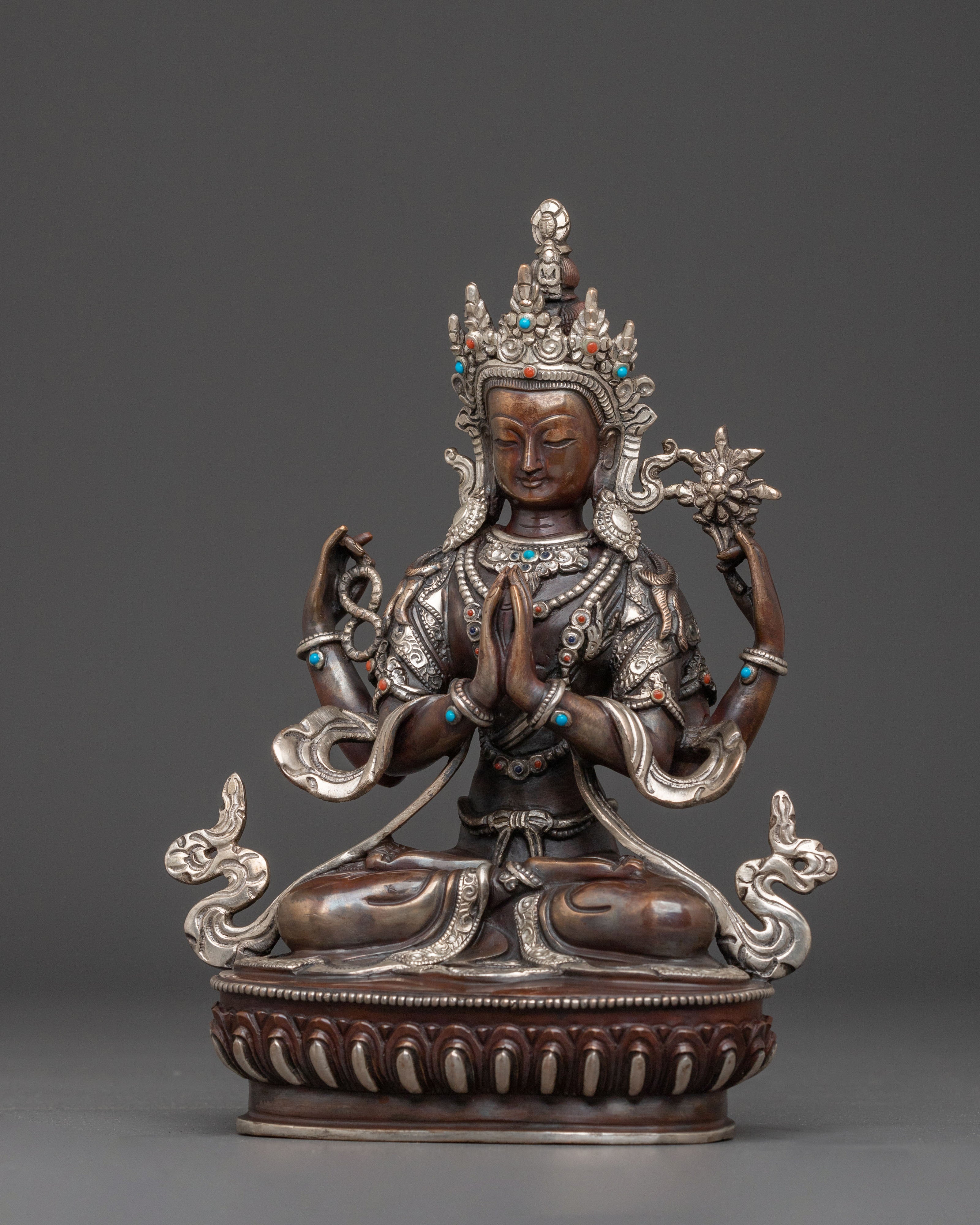 Handmade Chenrezig Statue | Bodhisattva of Compassion