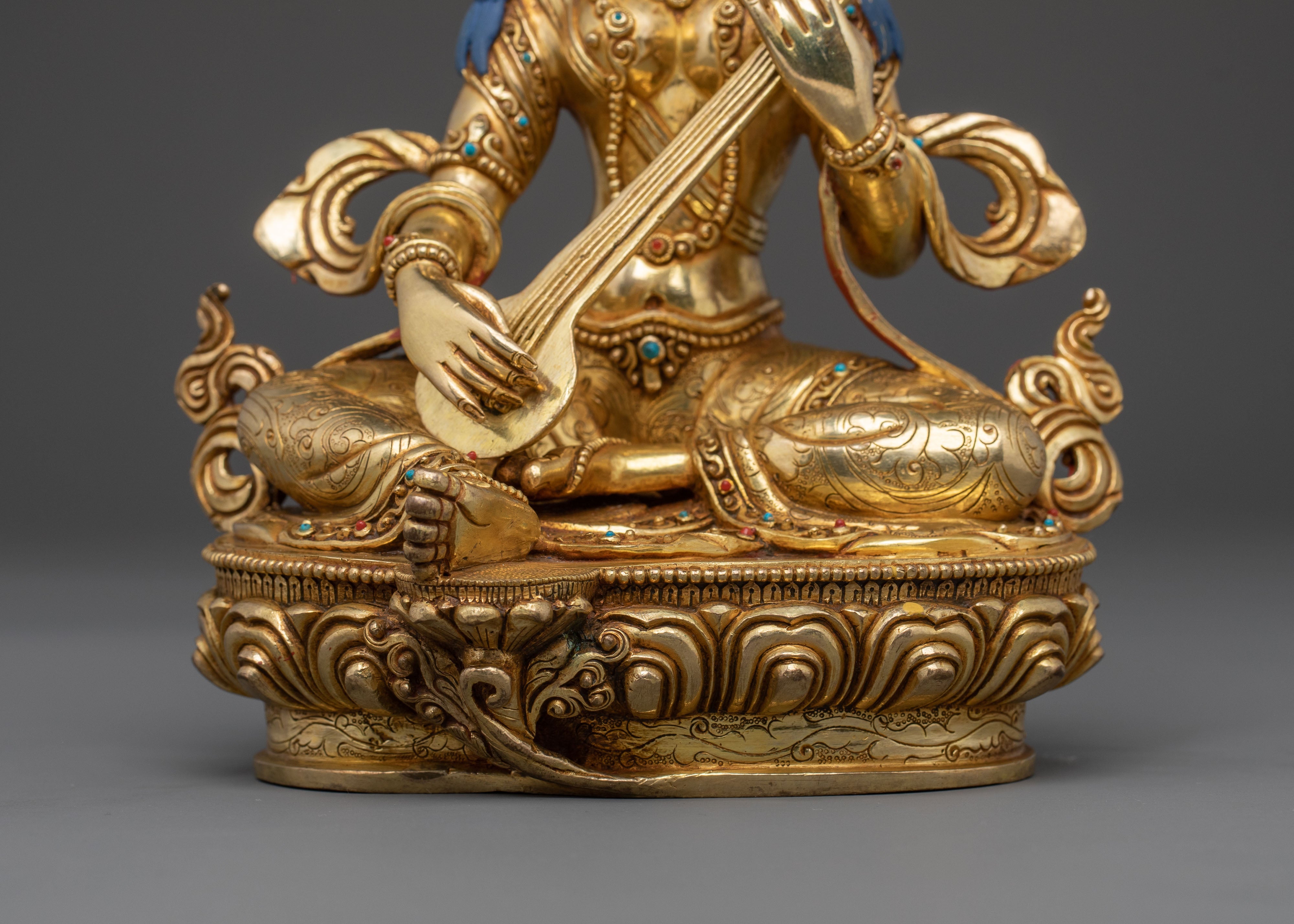 Goddess Saraswati Spiritual Statue | Goddess of Knowledge & Arts Decor