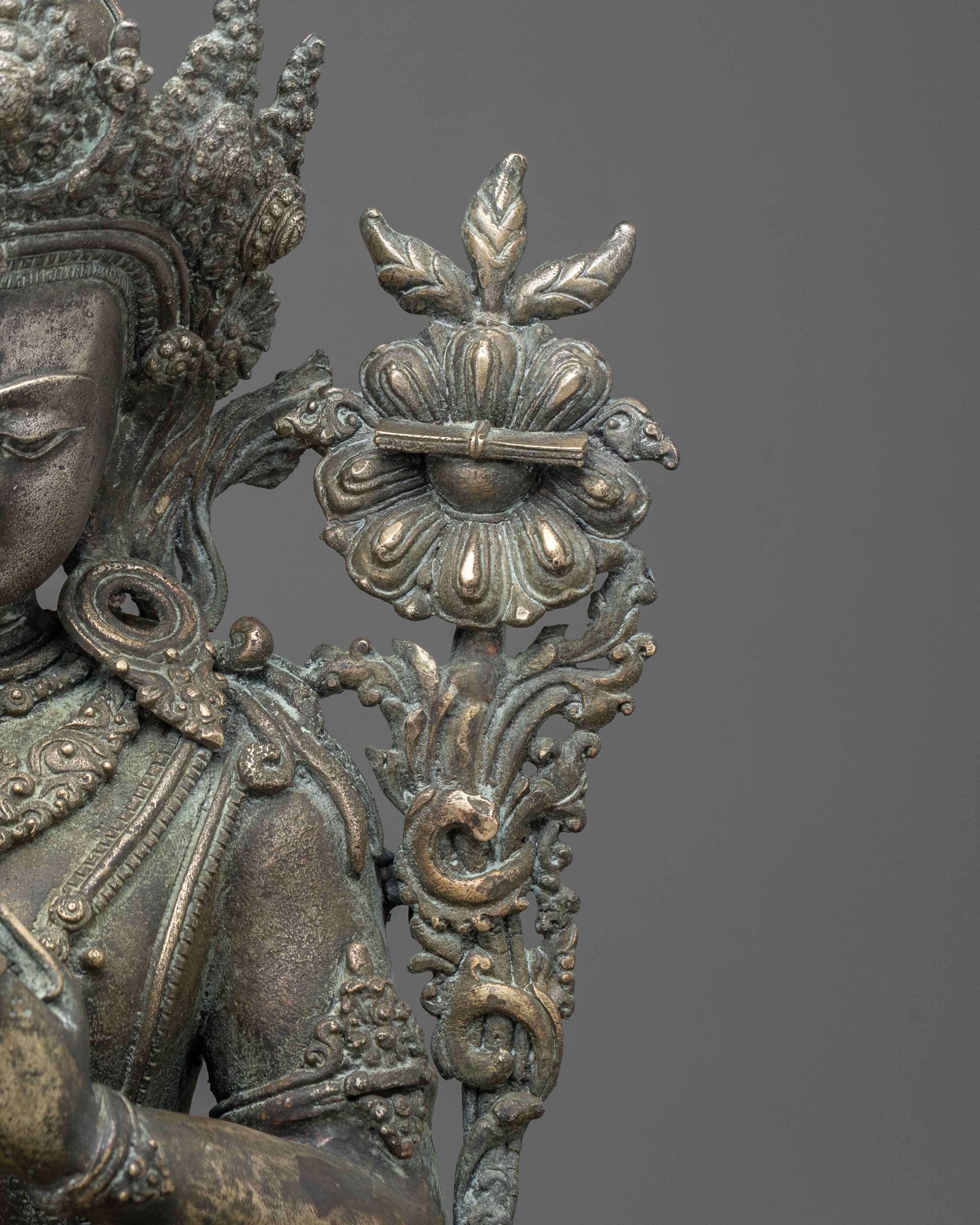 Tikshna Manjushri Spiritual Copper Statue | Antique Finish