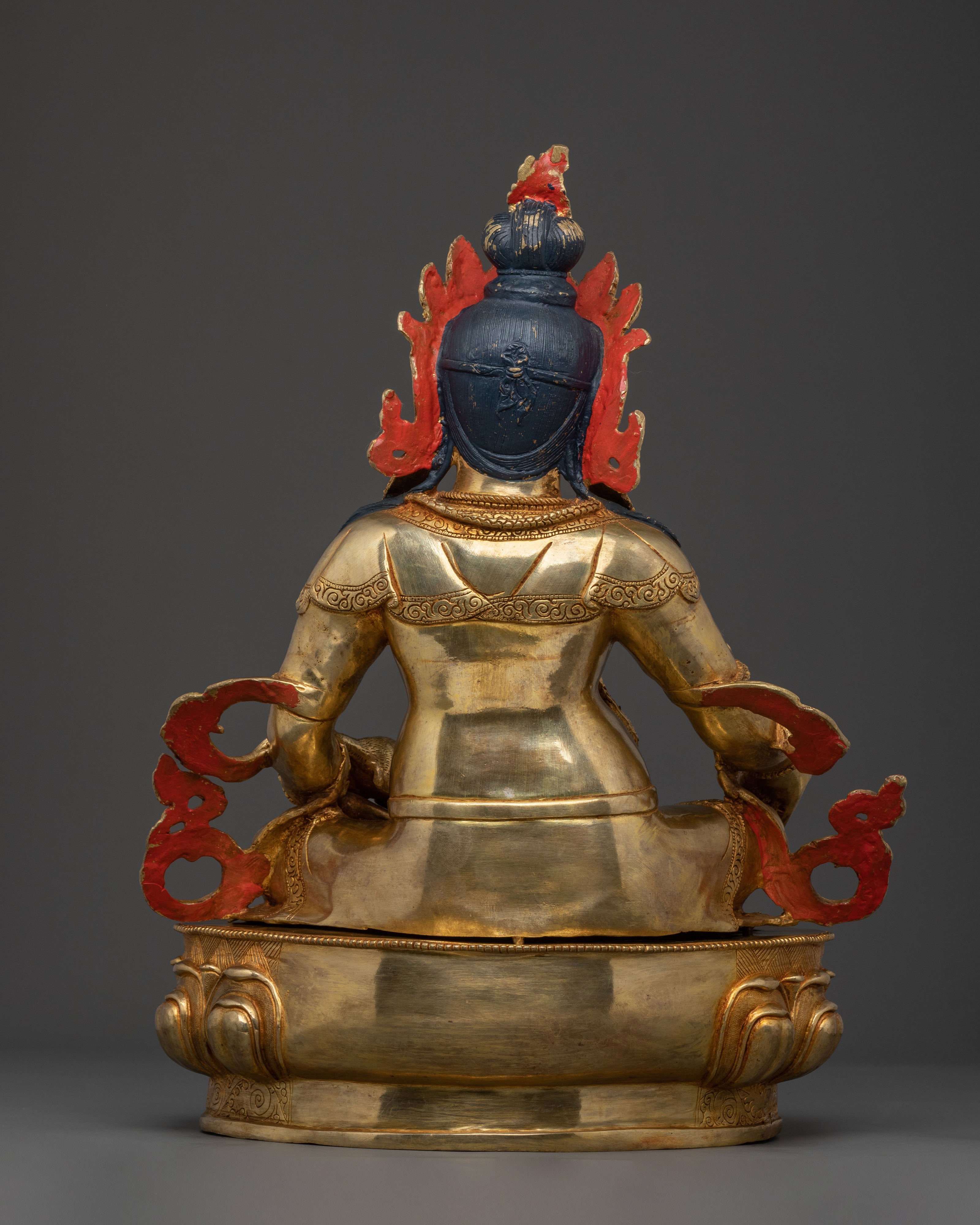 Dzambhala Statue of Sacred Wealth | Buddhist Wealth Deity Sculpture