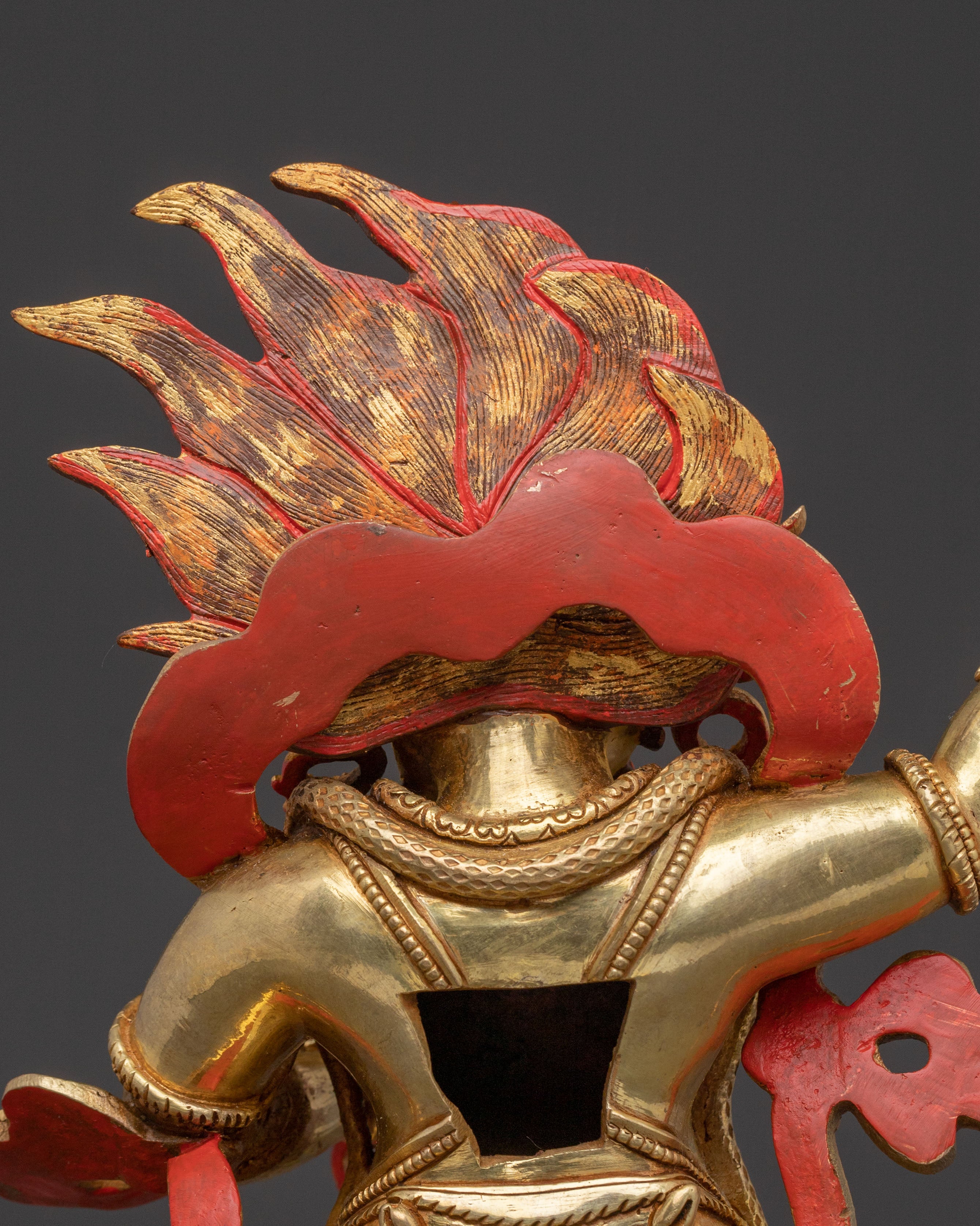 Vajrapani Bodhisattva — Hand-Gilded Copper Sculpture