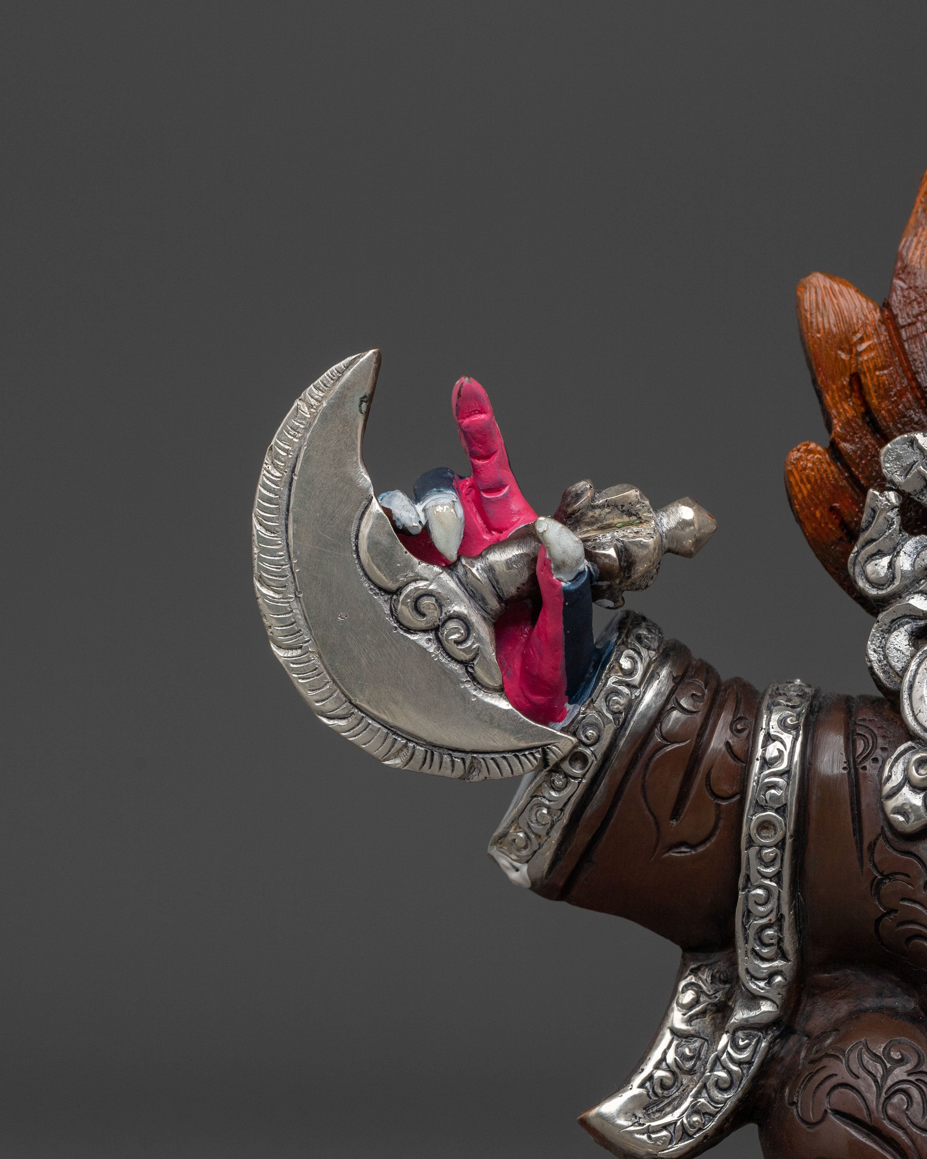 Nepalese Handmade Mahakala Bernakchen Statue