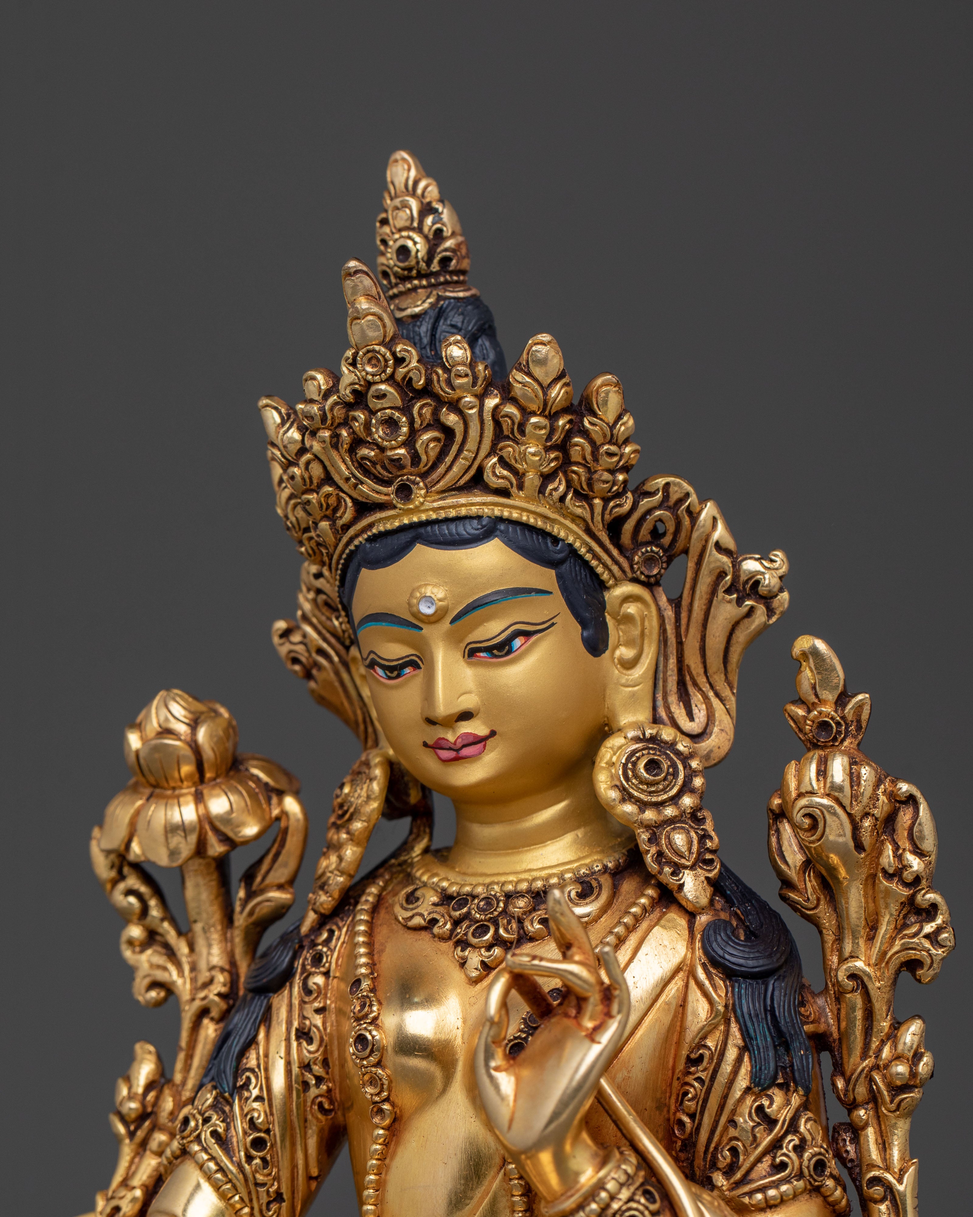 Green Tara Dharma Protector Goddess Statue