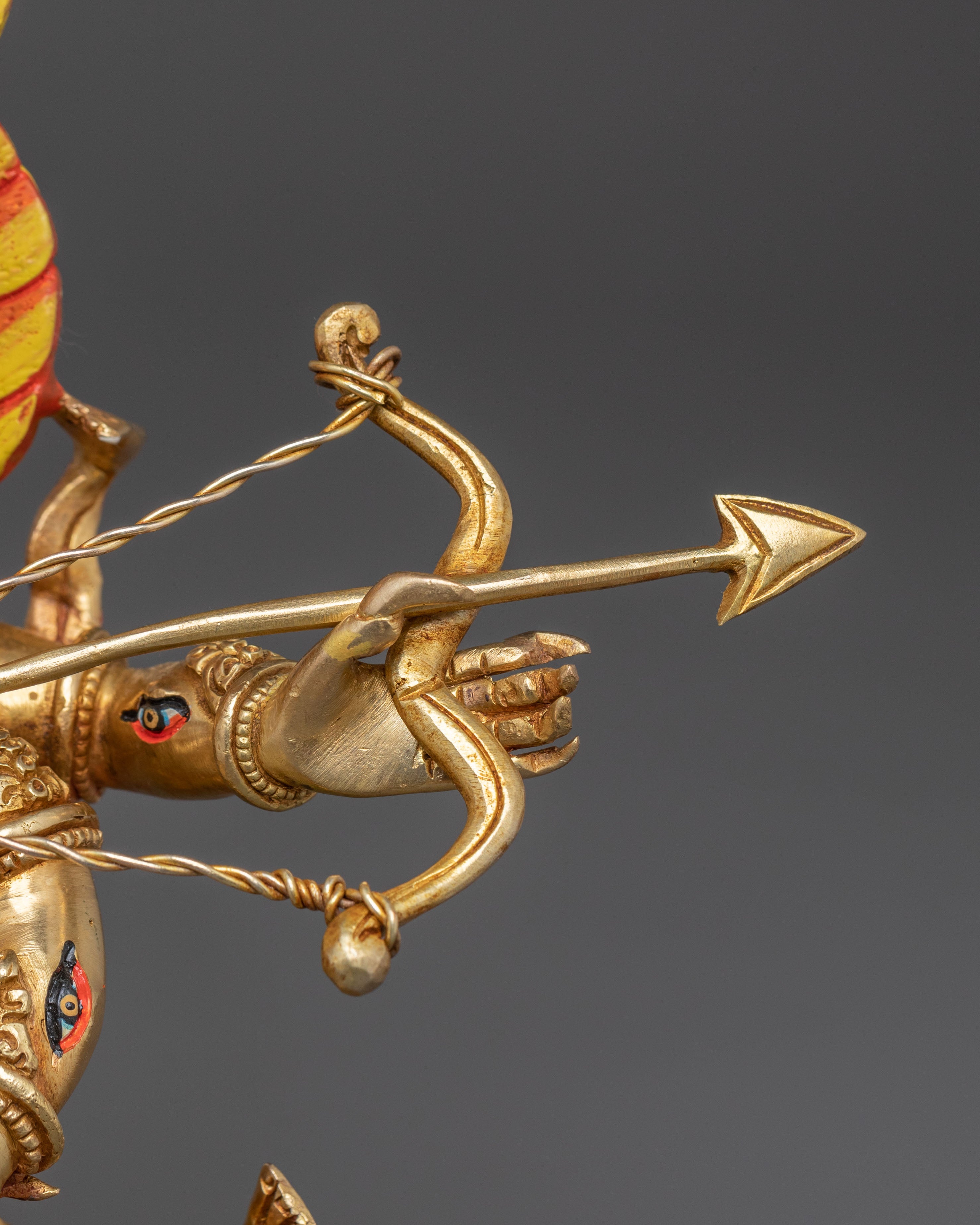 Rahula Wrathful Statue: Fierce Tantric Protector Deity